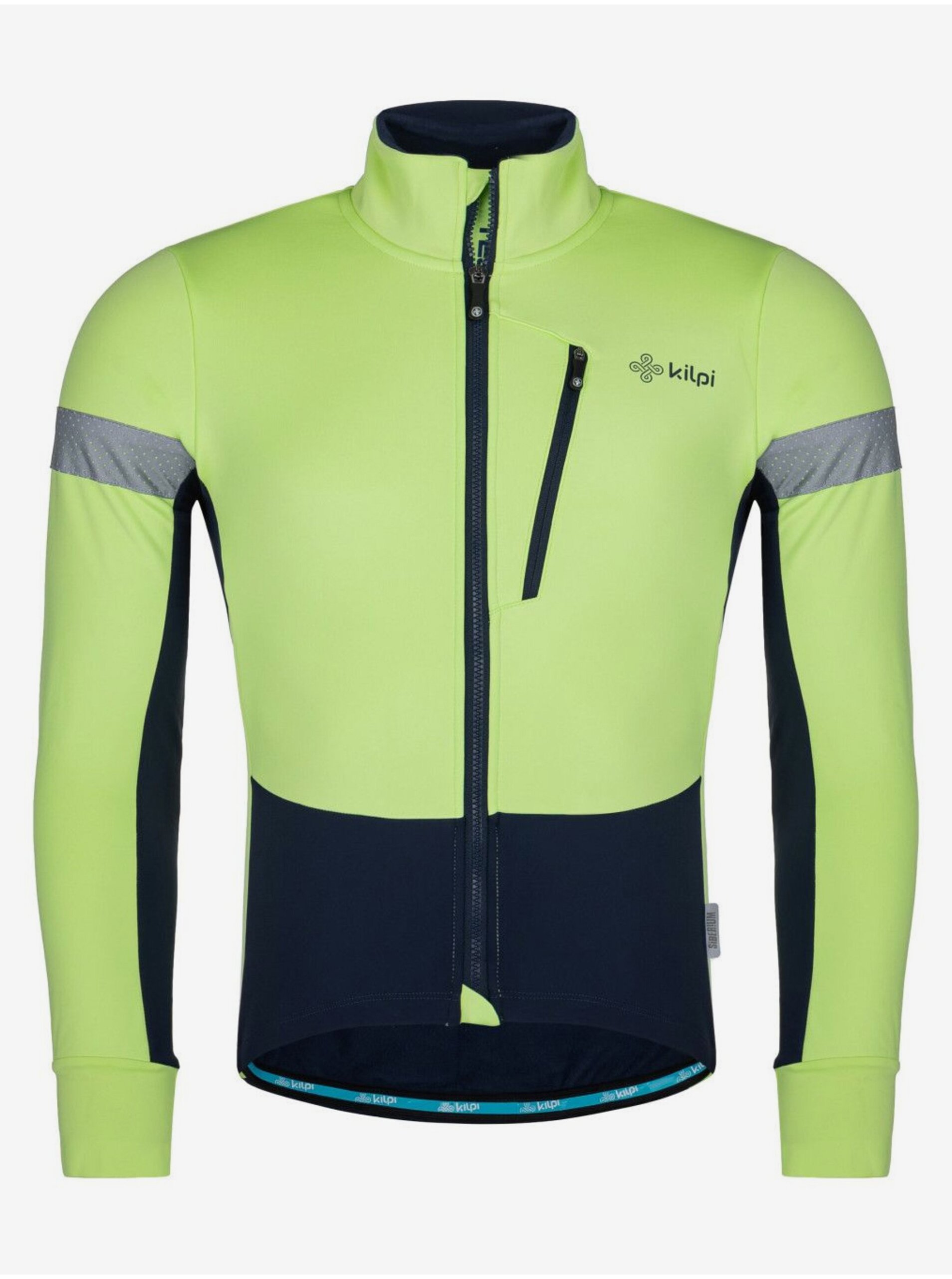 Levně Neonově zelená pánská cyklistická softshellová bunda Kilpi Velover-M