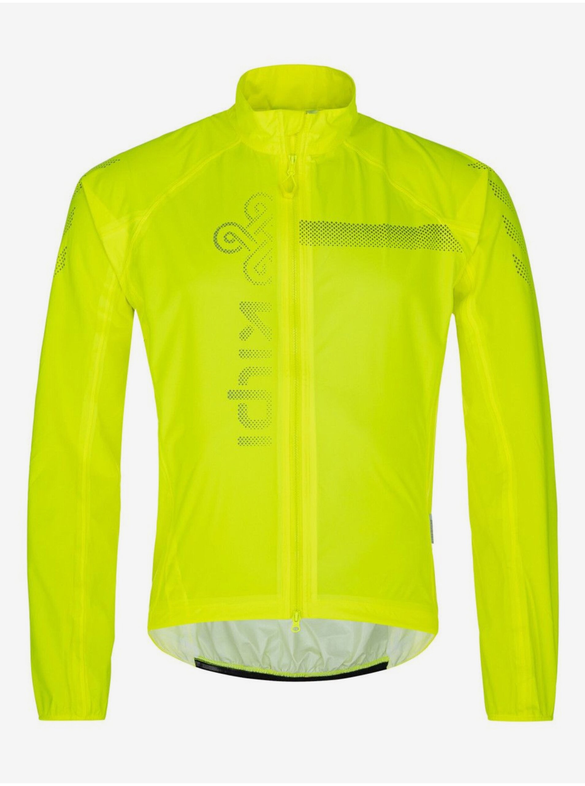 Levně Neonově žlutá pánská cyklistická nepromokavá bunda Kilpi Rainar-M