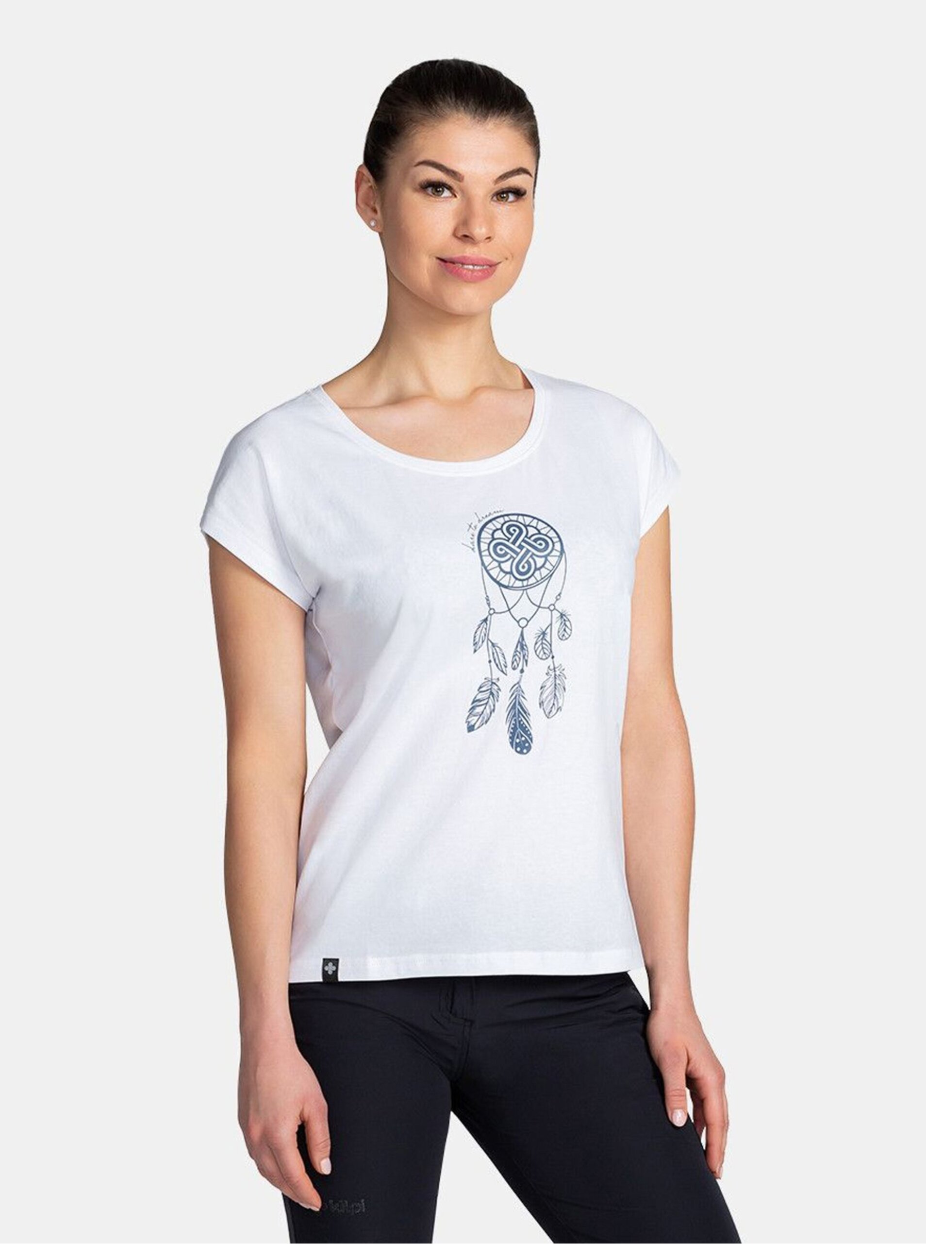 E-shop Bílé dámské tričko s potiskem Kilpi ROANE