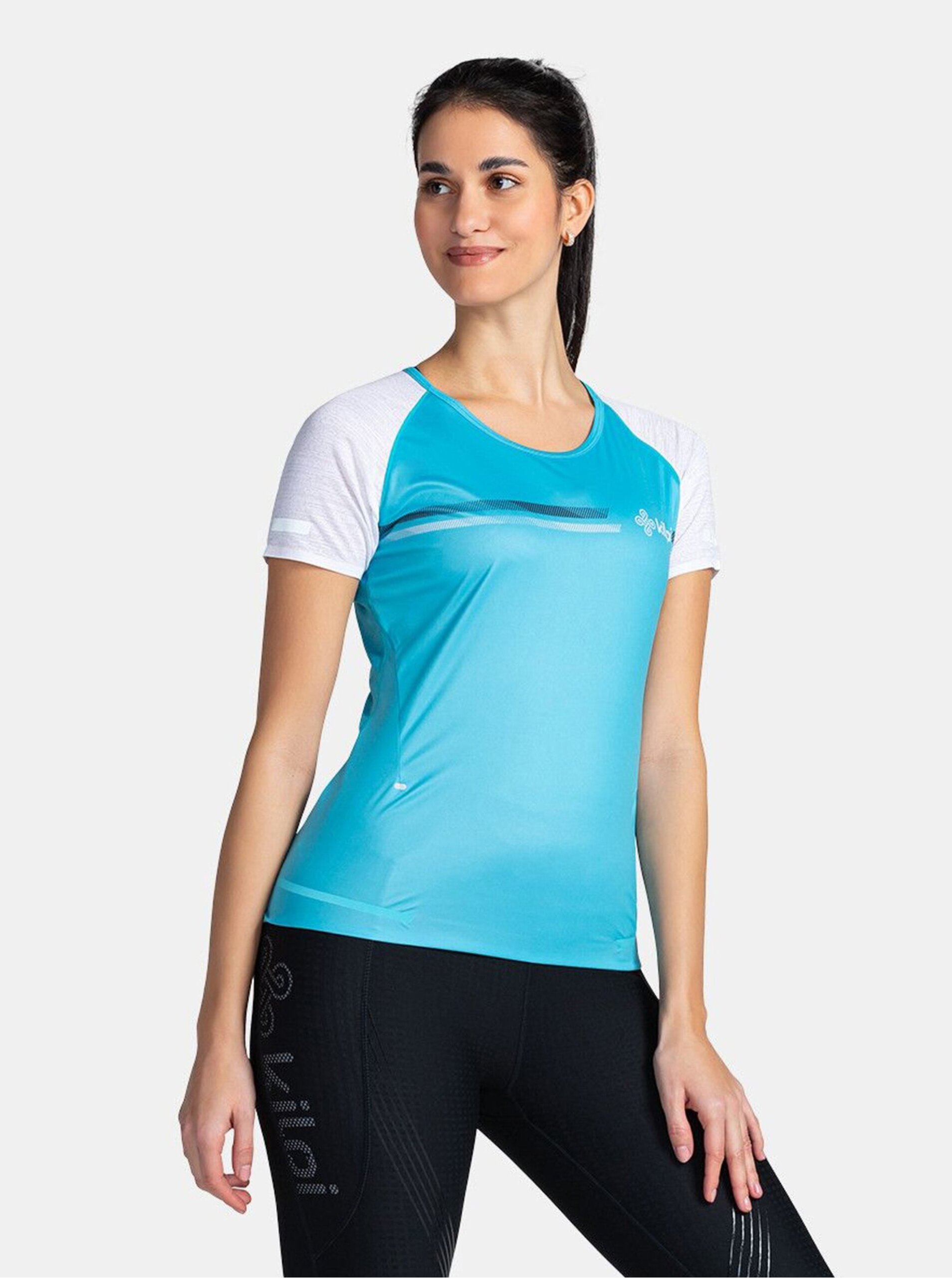 Levně Světle modré dámské sportovní tričko Kilpi FLORENI