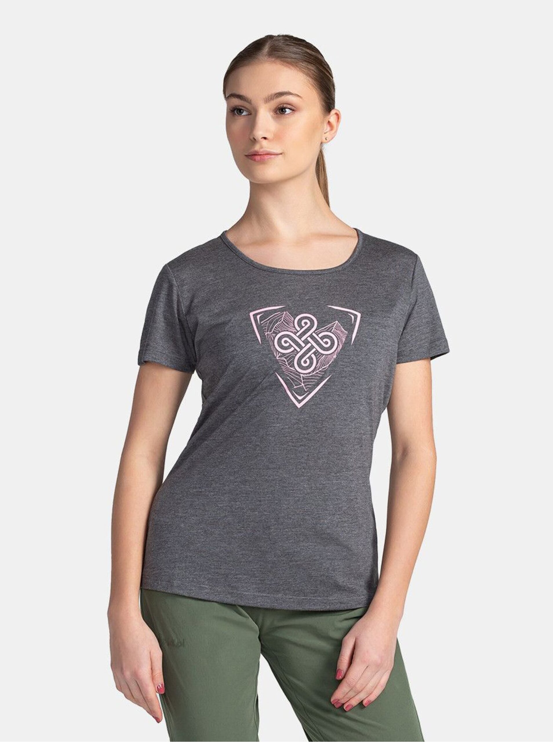 E-shop Tmavě šedé dámské sportovní tričko Kilpi GAROVE