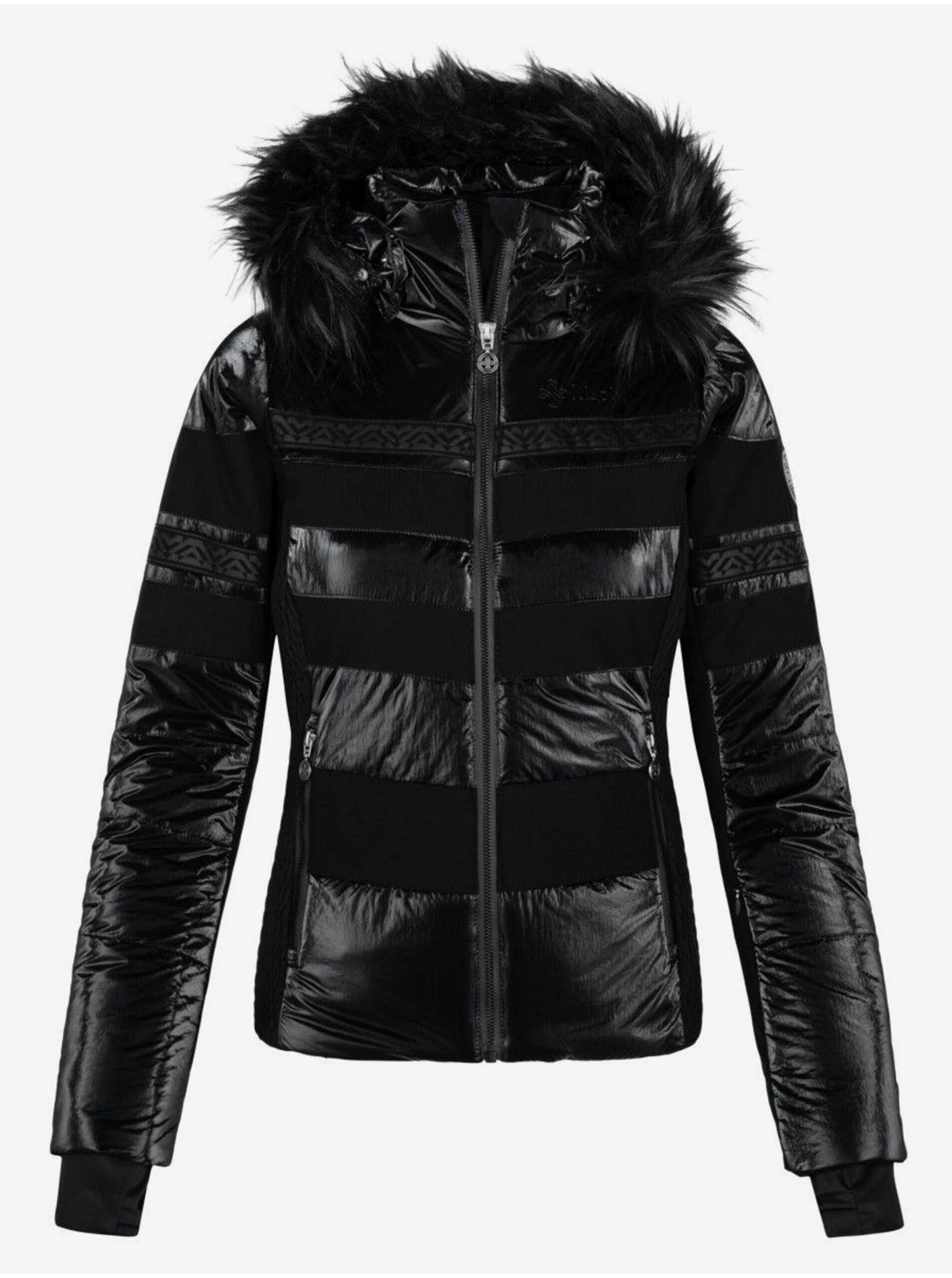 E-shop Černá dámská lyžařská bunda s umělým kožíškem Kilpi DALILA