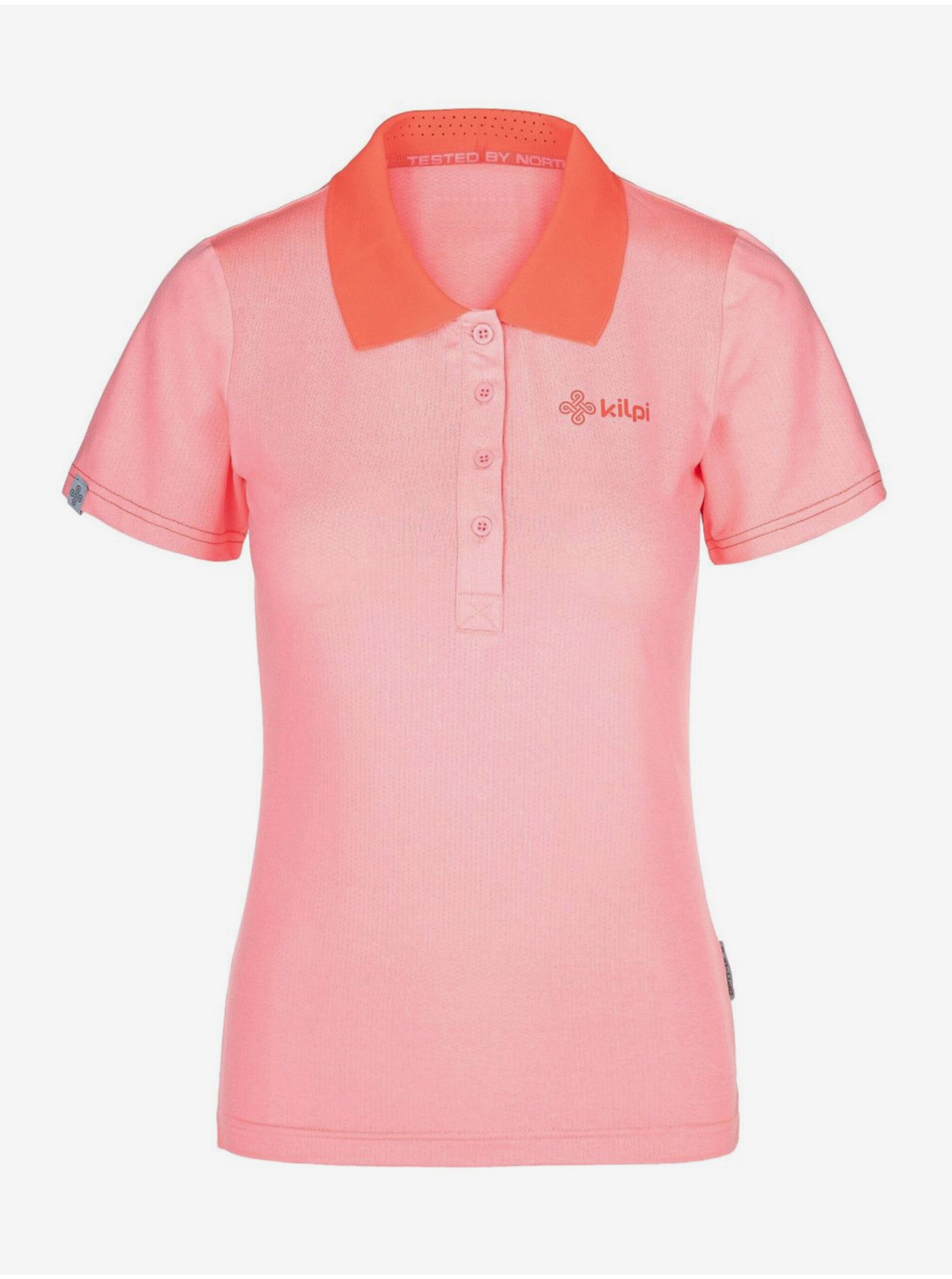 E-shop Světle růžové dámské funkční polo tričko Kilpi COLLAR-W