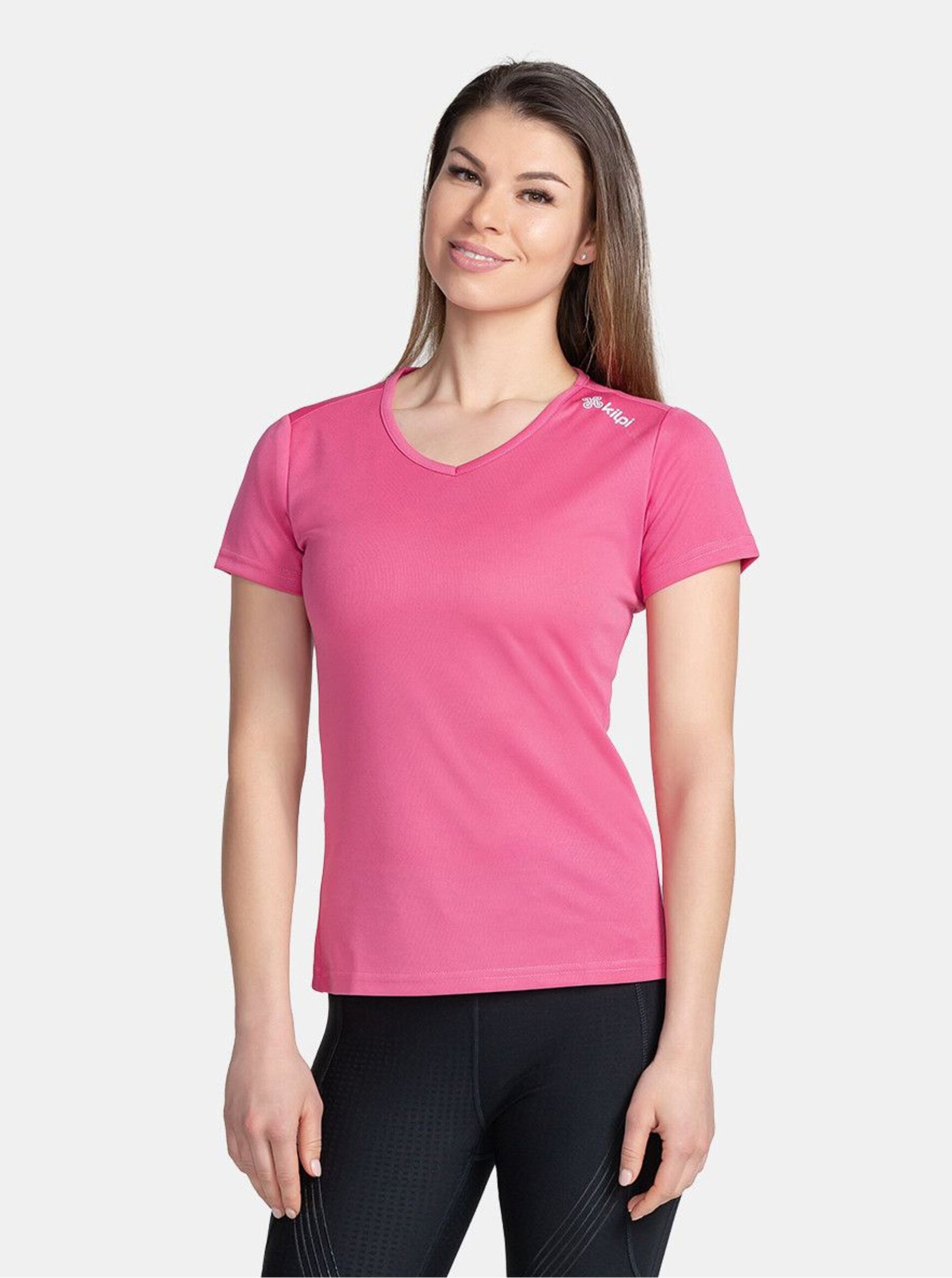 Lacno Ružové dámske športové tričko Kilpi DIMA