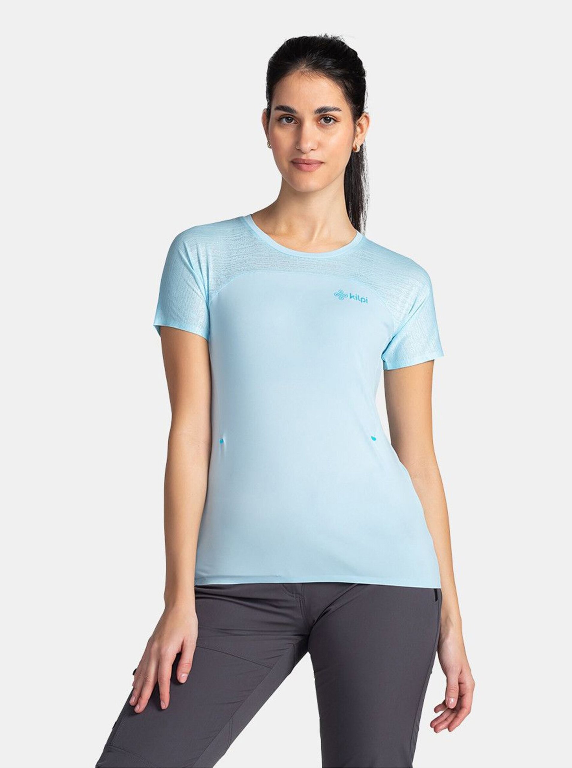 Levně Světle modré dámské lehké běžecké tričko Kilpi AMELI-W