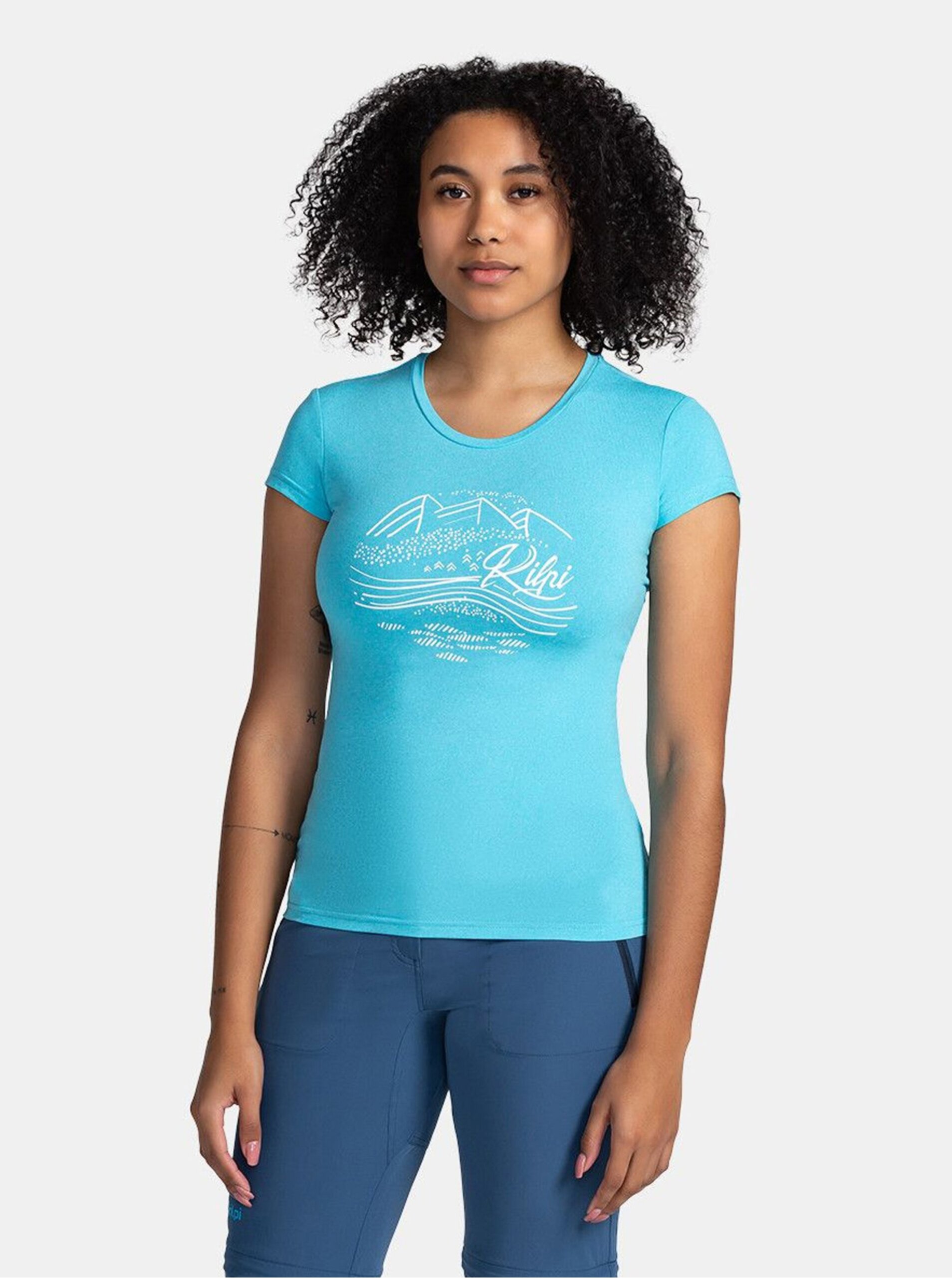 Levně Světle modré dámské funkční tričko Kilpi LISMAIN