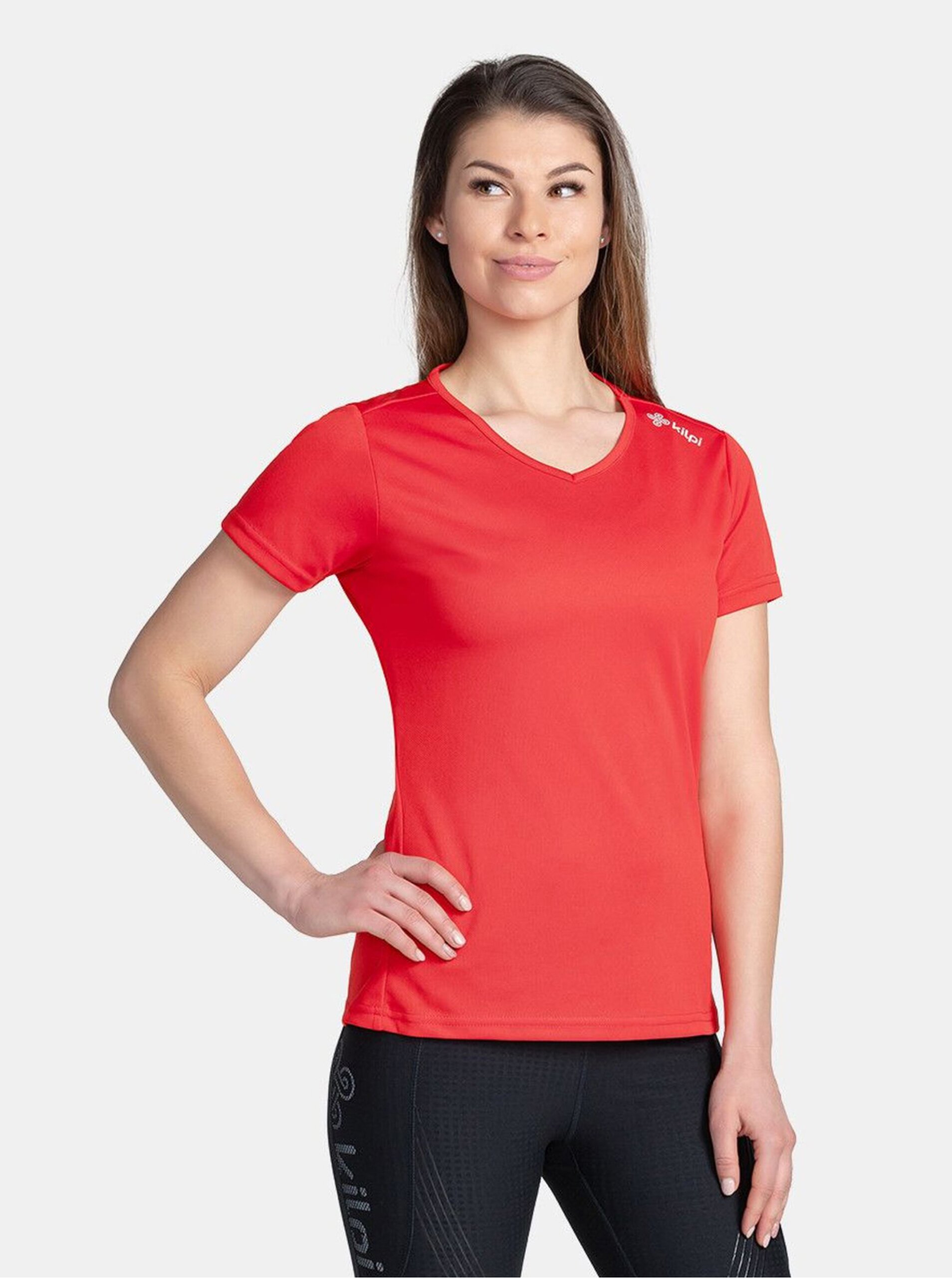 Lacno Červené dámske športové tričko Kilpi DIMA