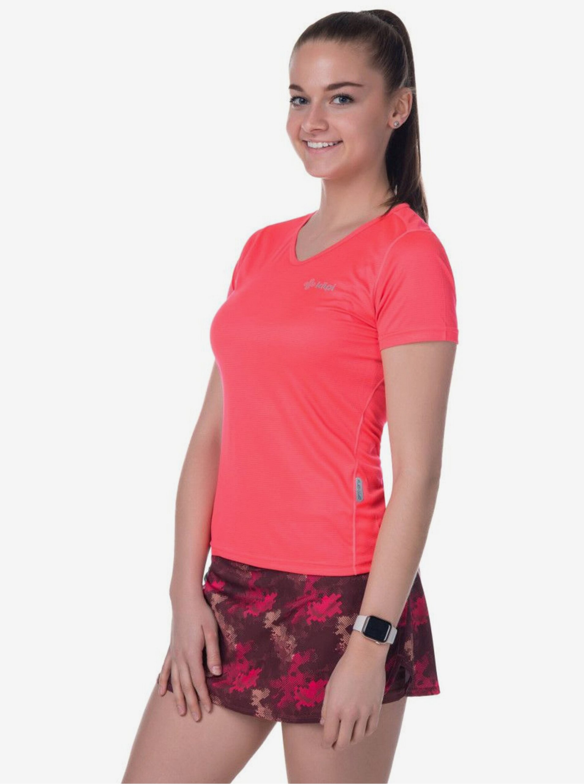 Lacno Ružové dámske športové tričko Kilpi DIMARO