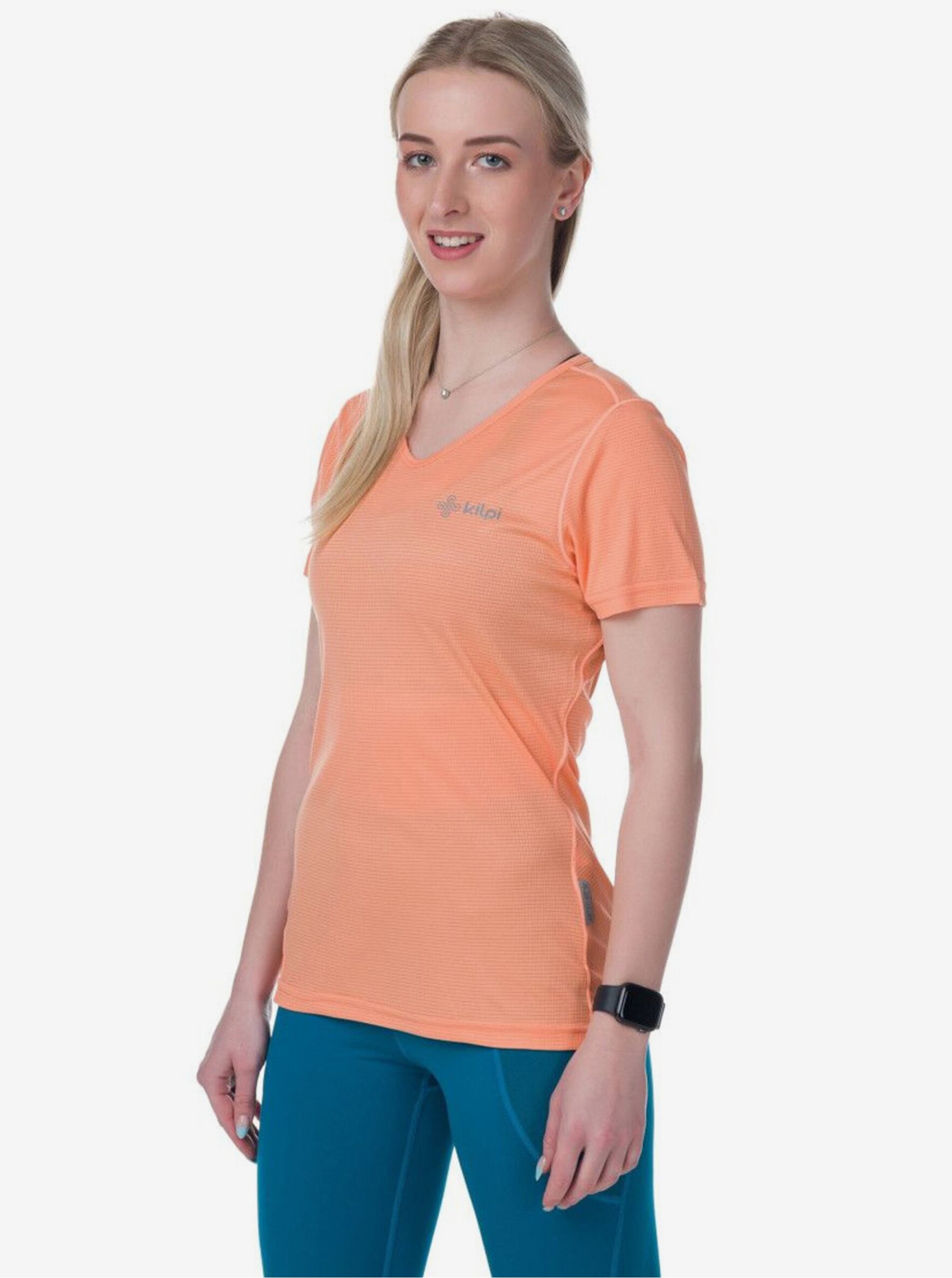 Lacno Oranžové dámske športové tričko Kilpi DIMARO