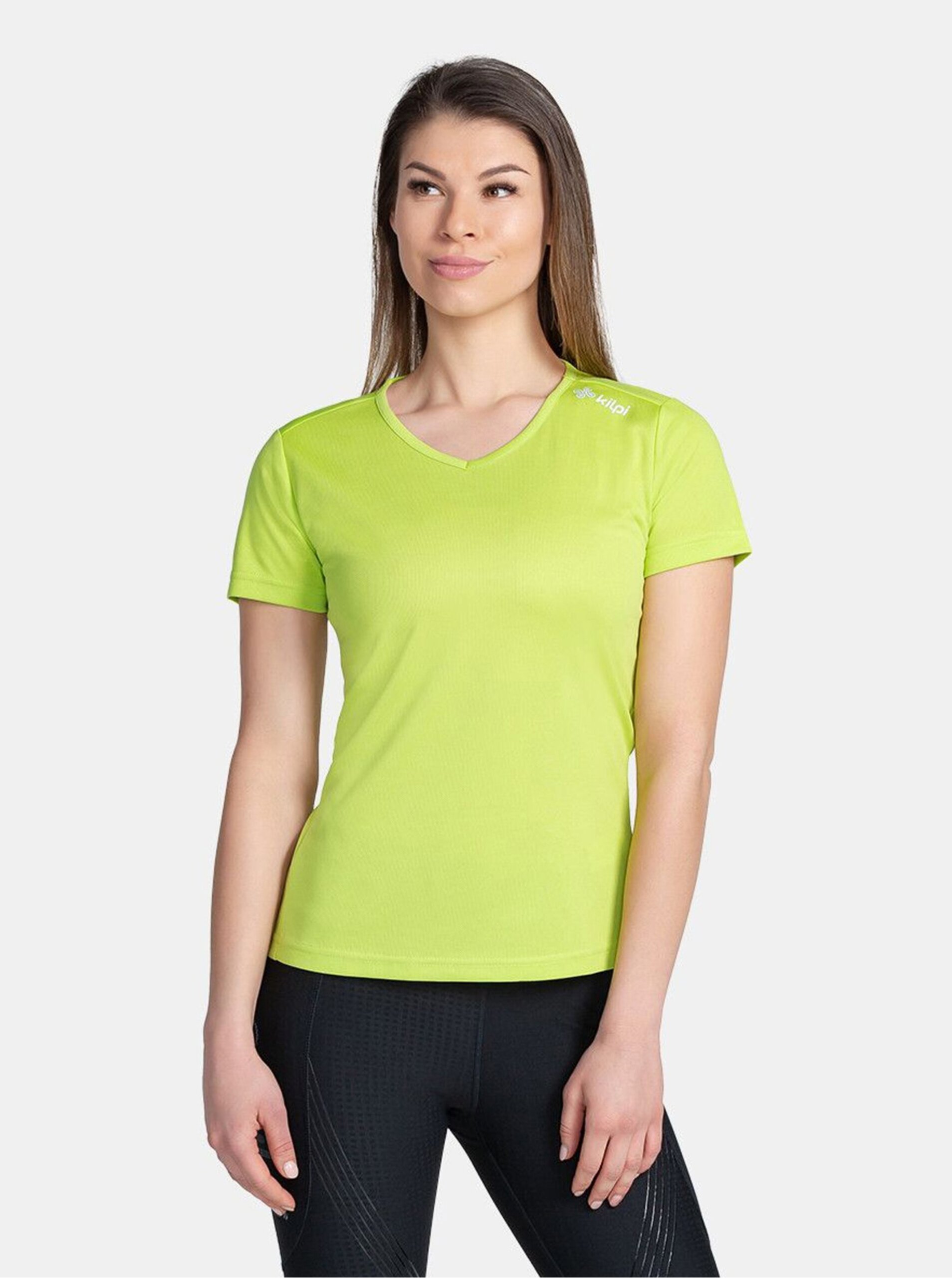 Levně Světle zelené dámské sportovní tričko Kilpi DIMA