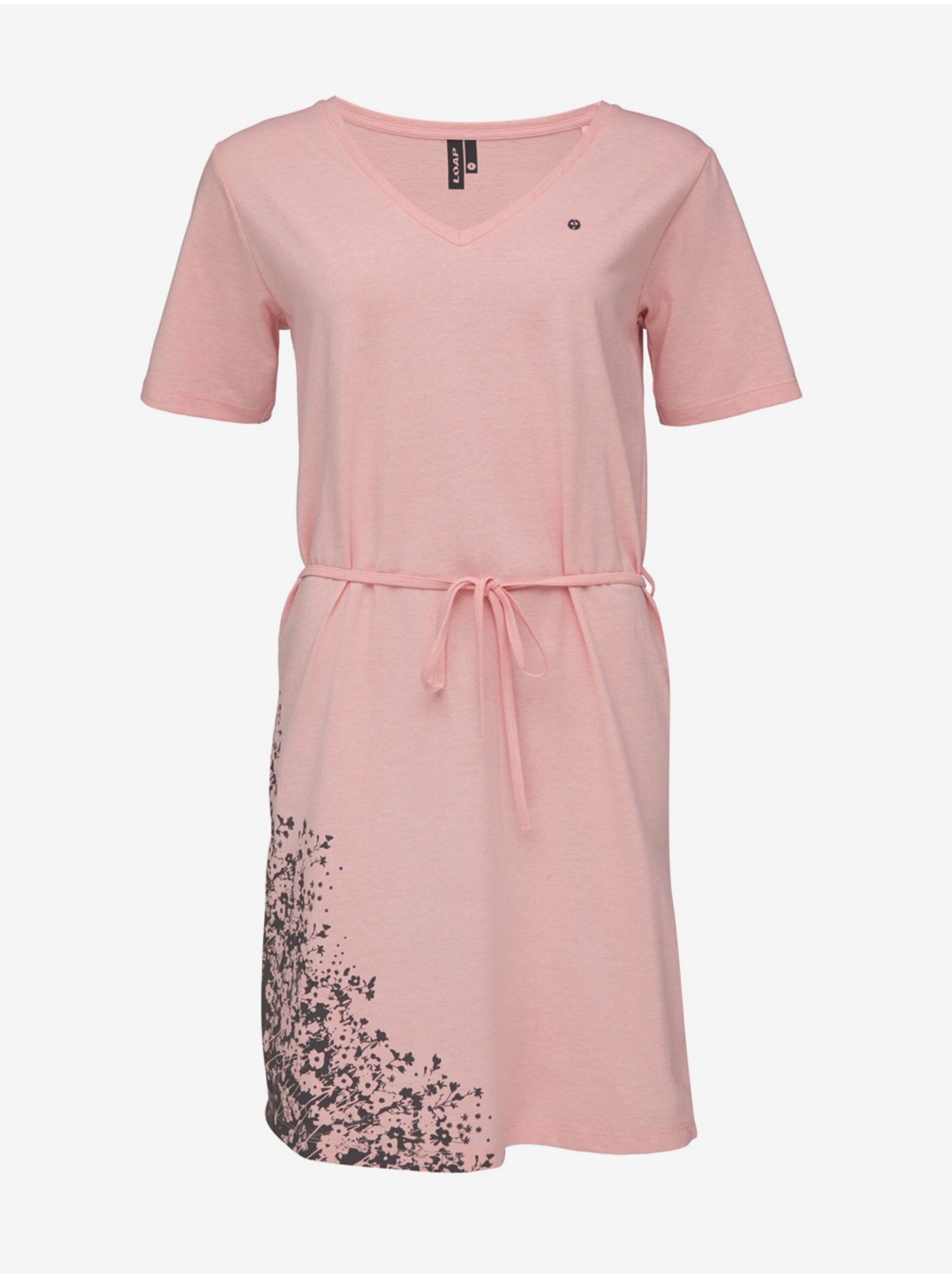 Levně Růžové dámské šaty LOAP AURORA