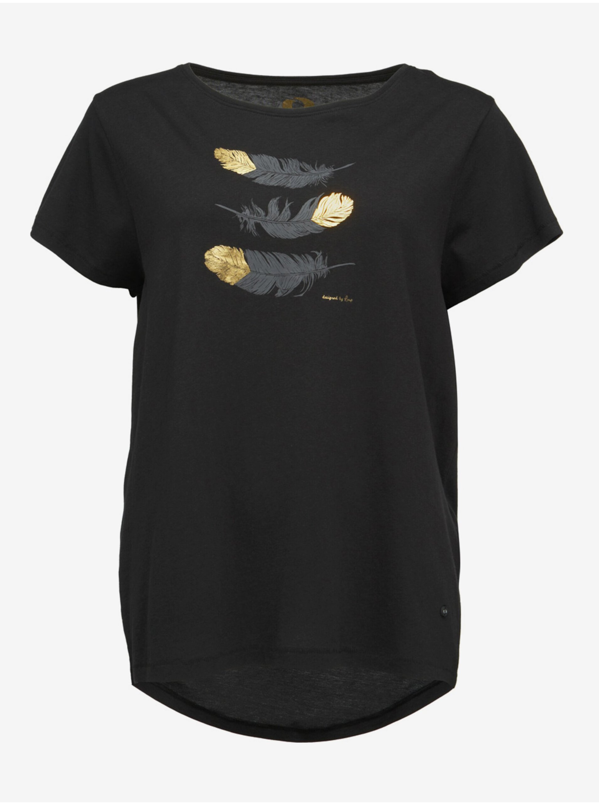 Levně Černé dámské tričko LOAP Asika