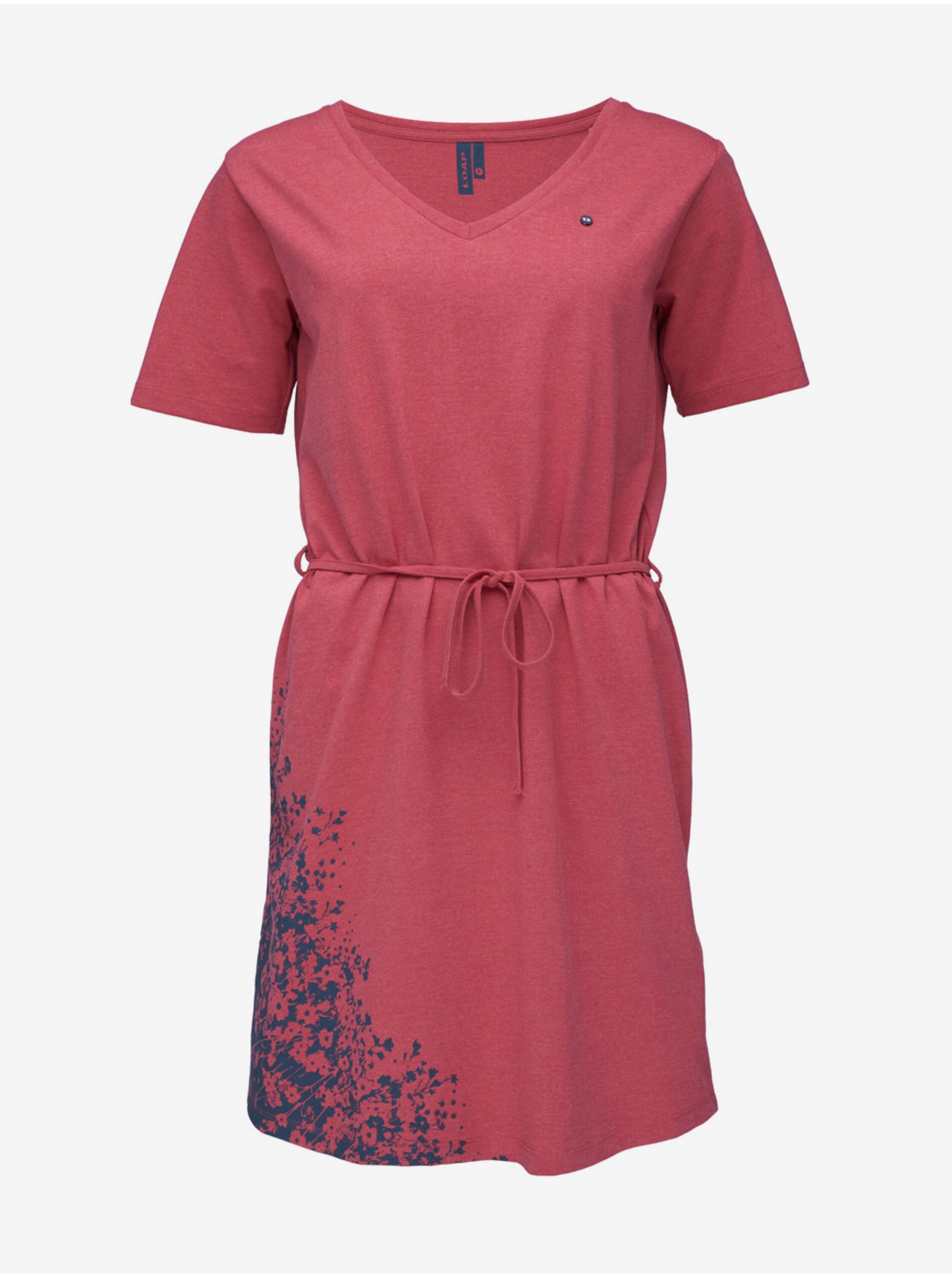 E-shop Tmavě růžové dámské šaty LOAP Aurora