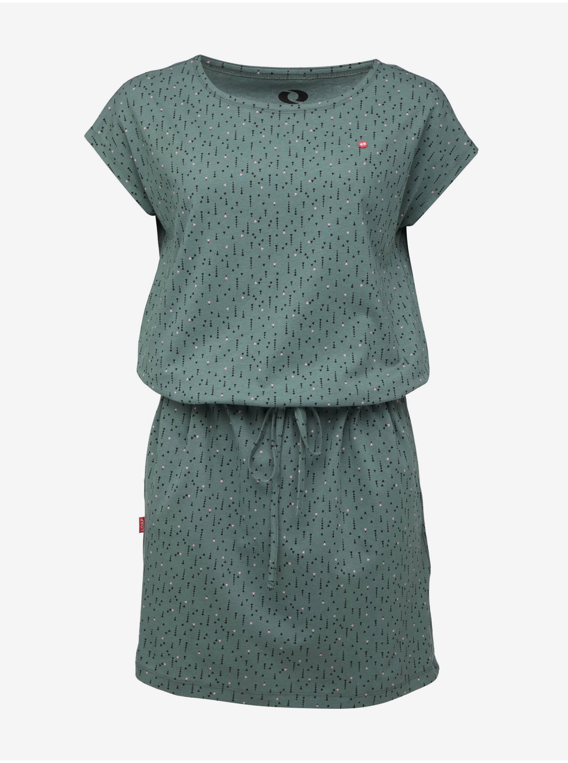 E-shop Khaki dámské vzorované šaty LOAP BASKELA