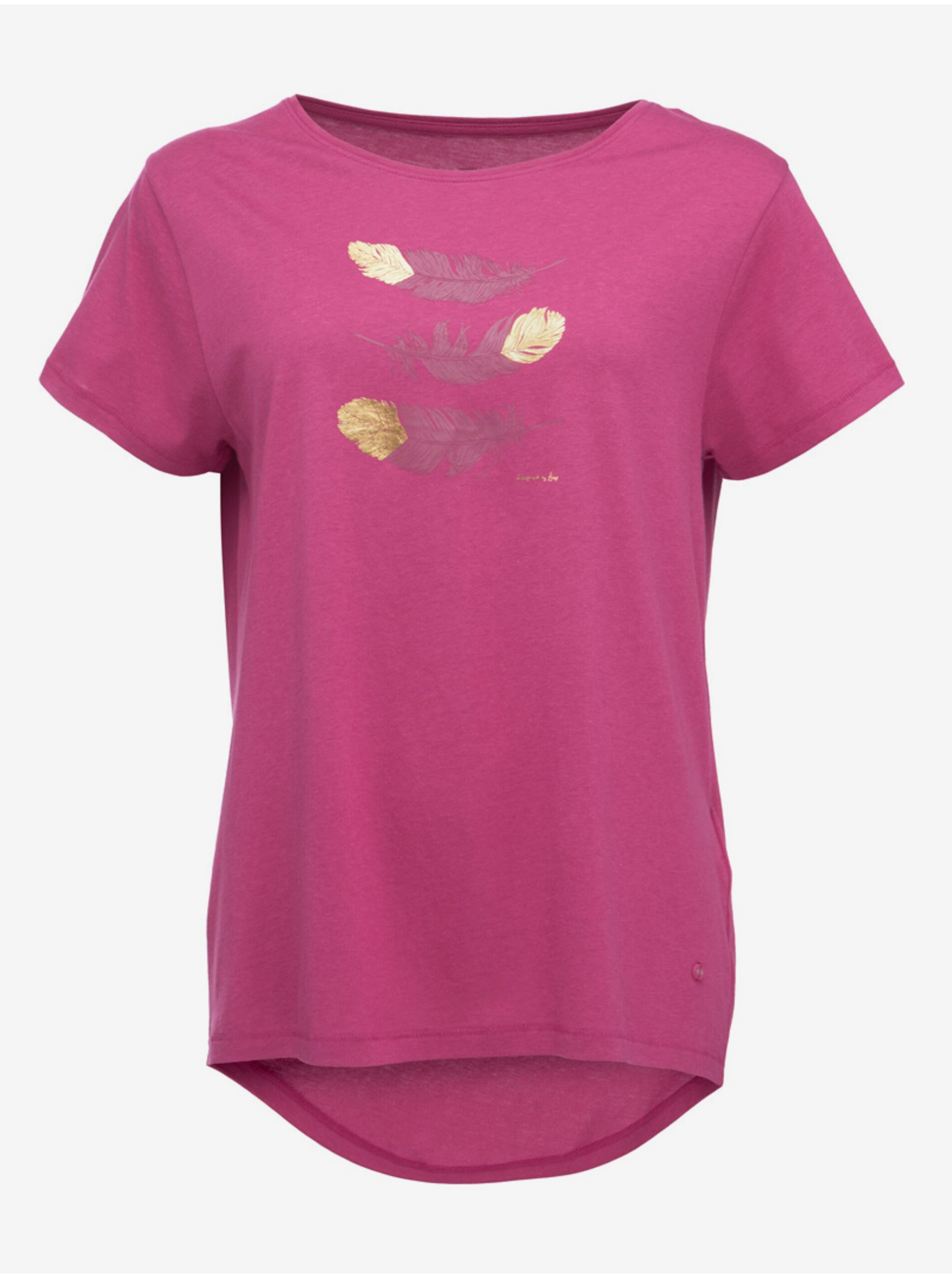 Levně Tmavě růžové dámské tričko LOAP Asika