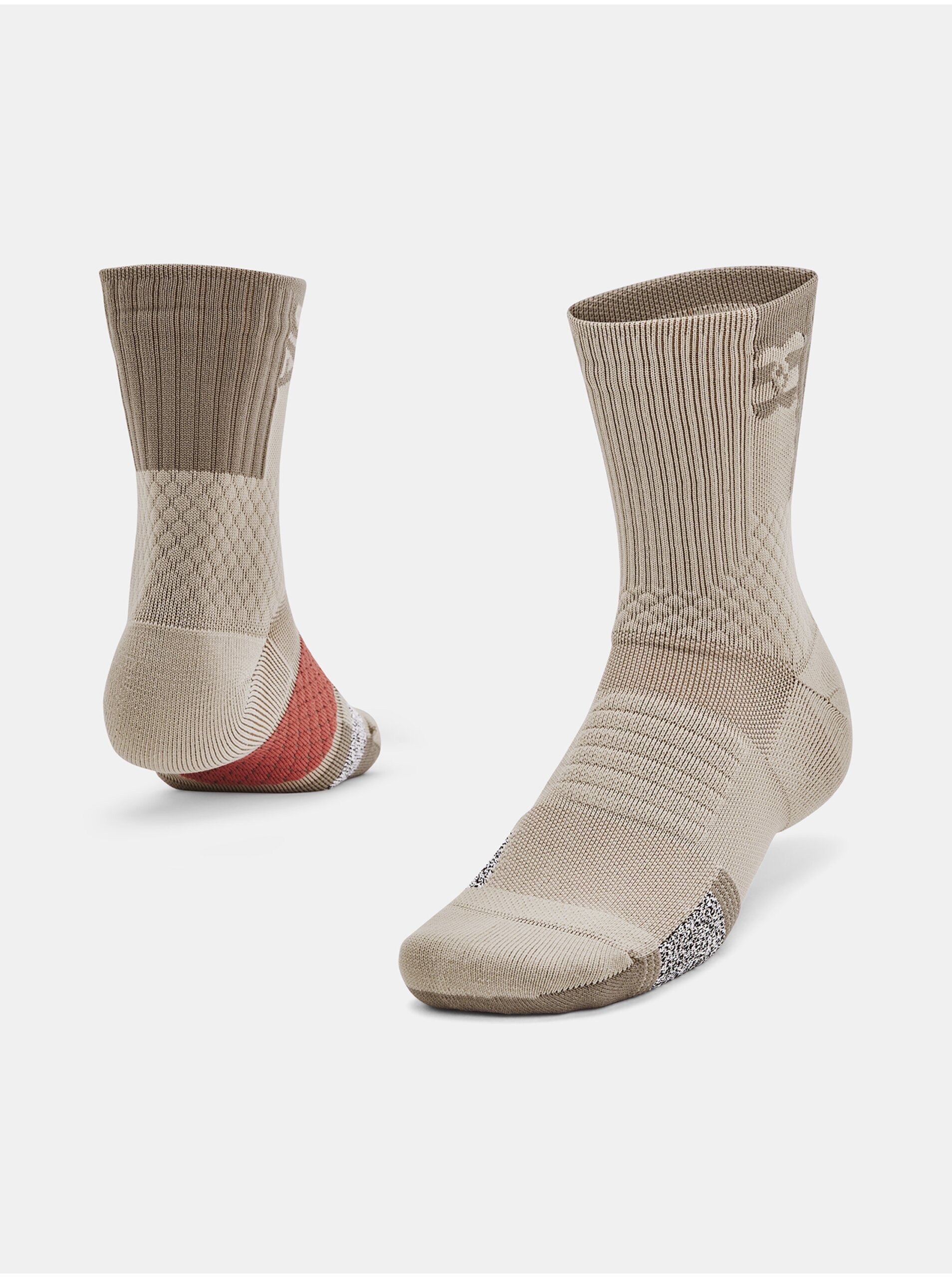 Lacno Svetlo hnedé športové ponožky Under Armour UA AD Playmaker 1pk Mid