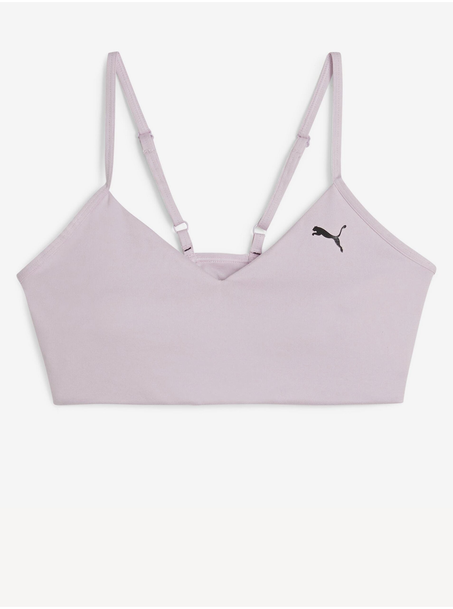 Levně Světle růžová dámská sportovní podprsenka Puma Move Yogini Bra