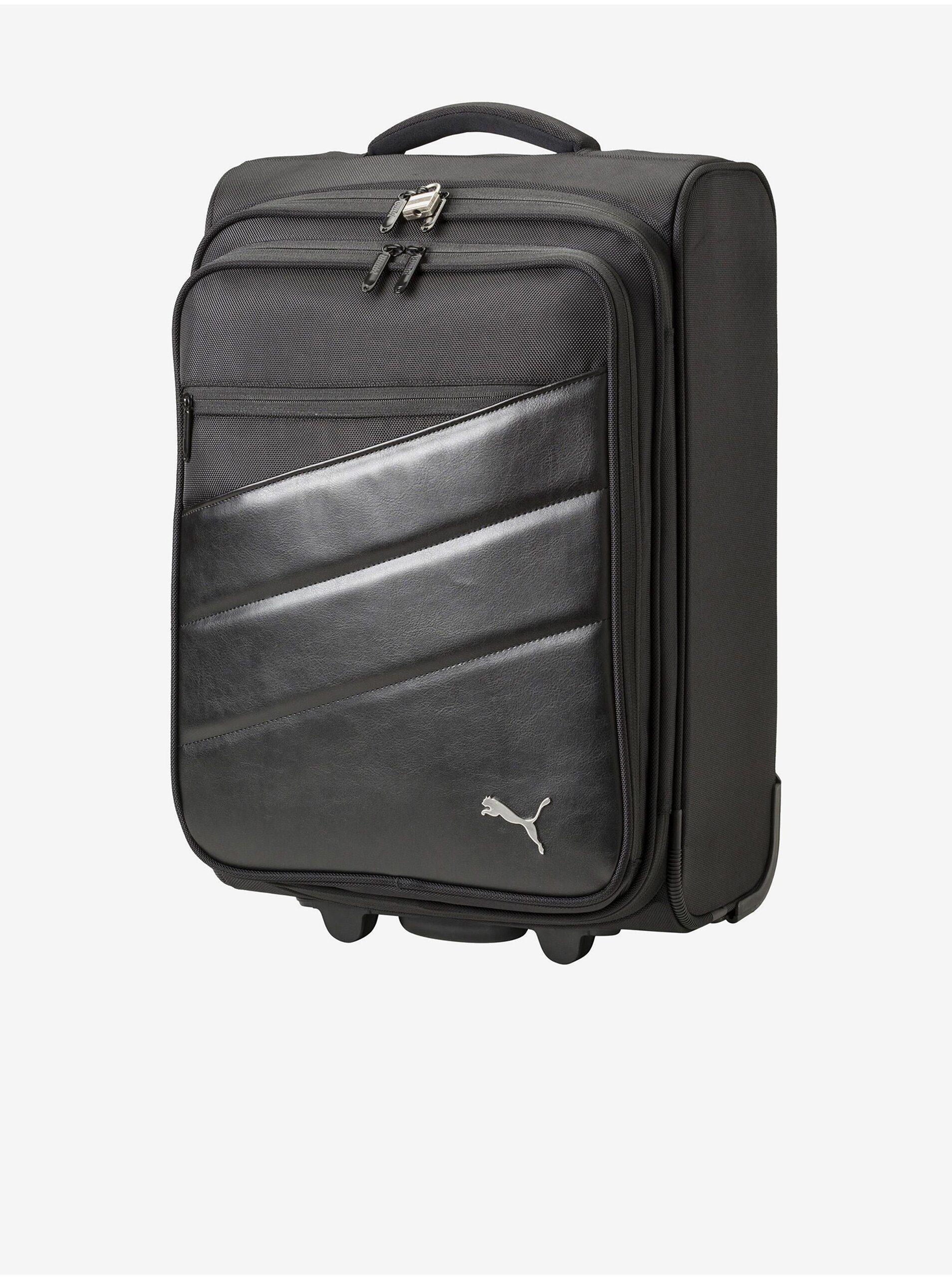 Levně Černý cestovní kufr Puma Team Trolley Bag