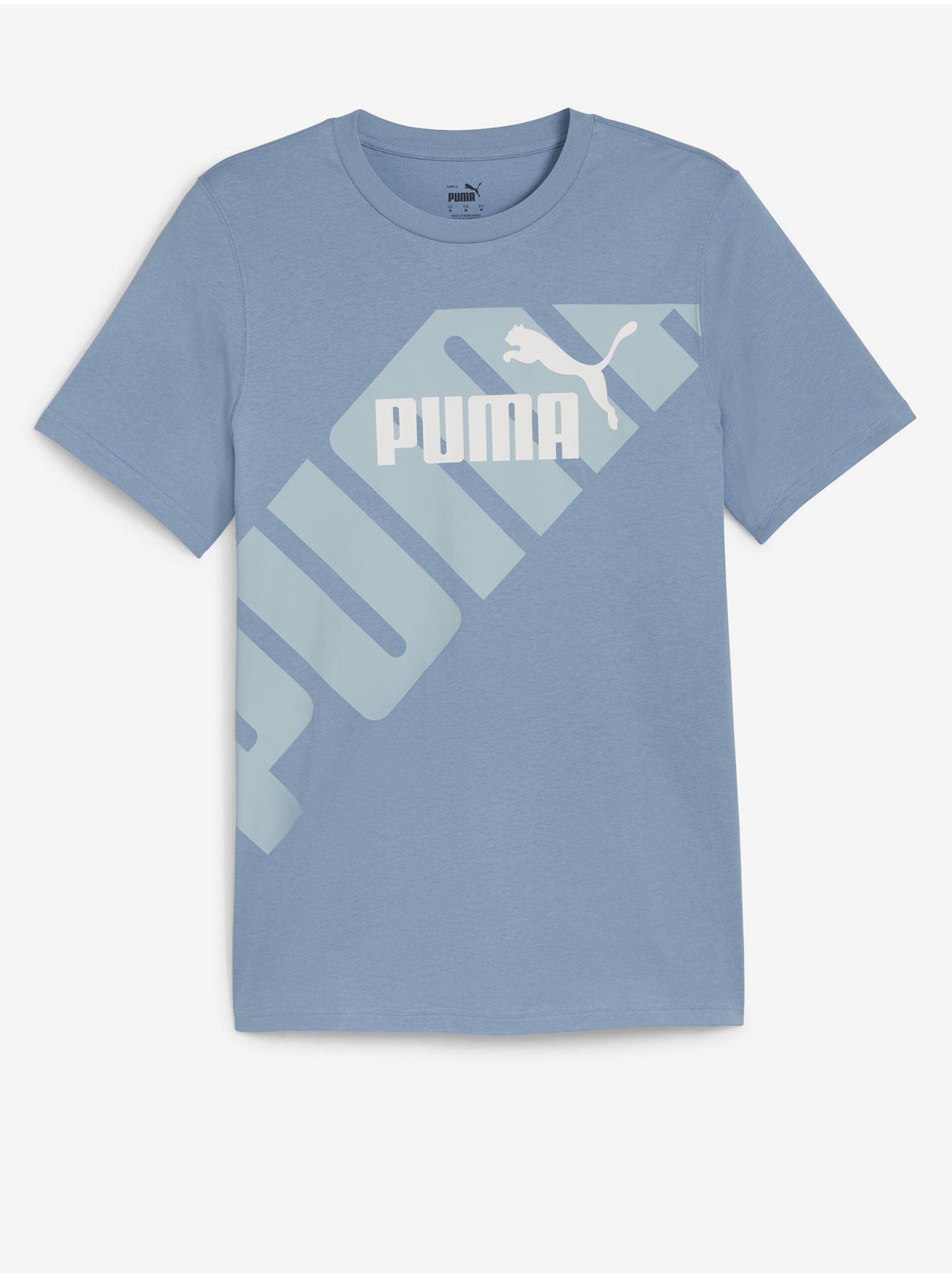 Levně Modré pánské tričko Puma Power Graphic Tee