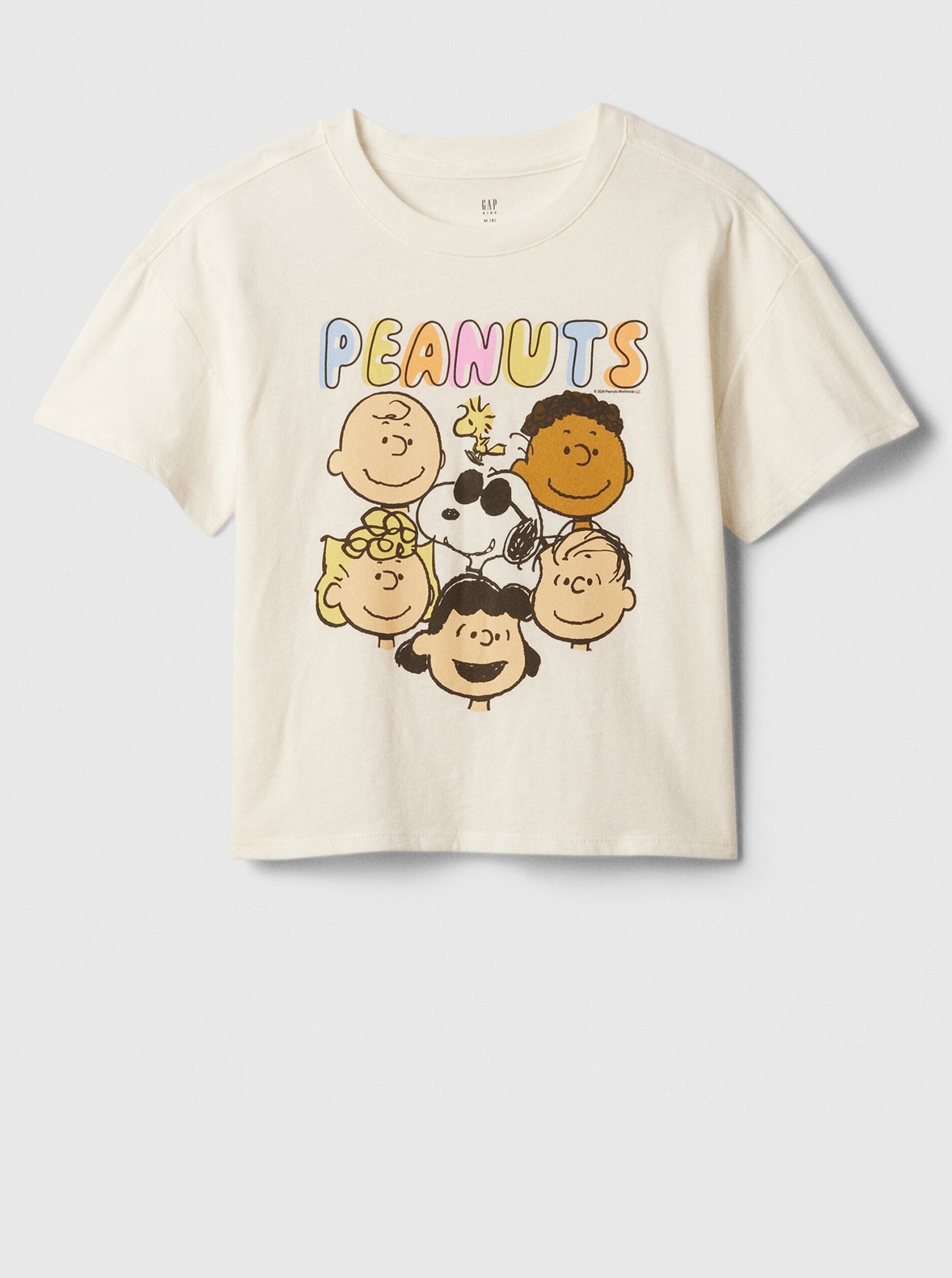 Levně Krémové dětské tričko s motivem GAP & Peanuts Snoopy