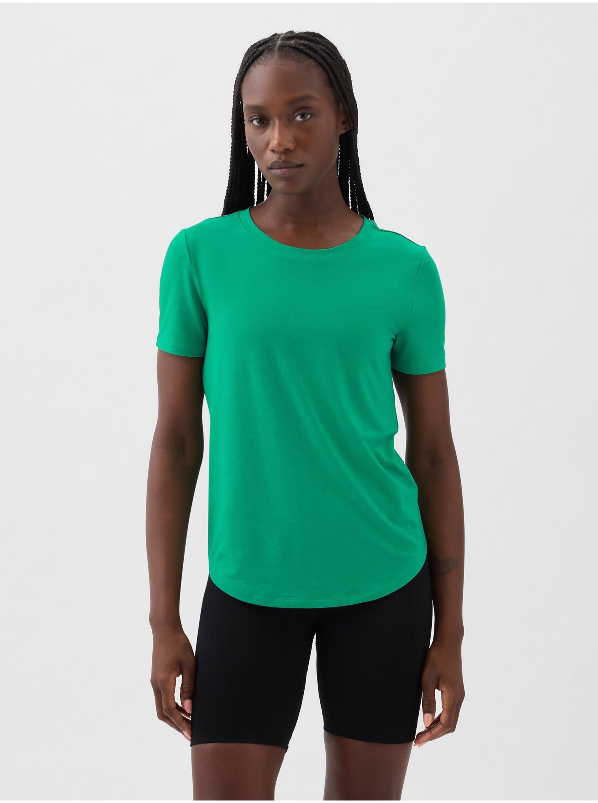 E-shop Zelené dámské funkční tričko GAP