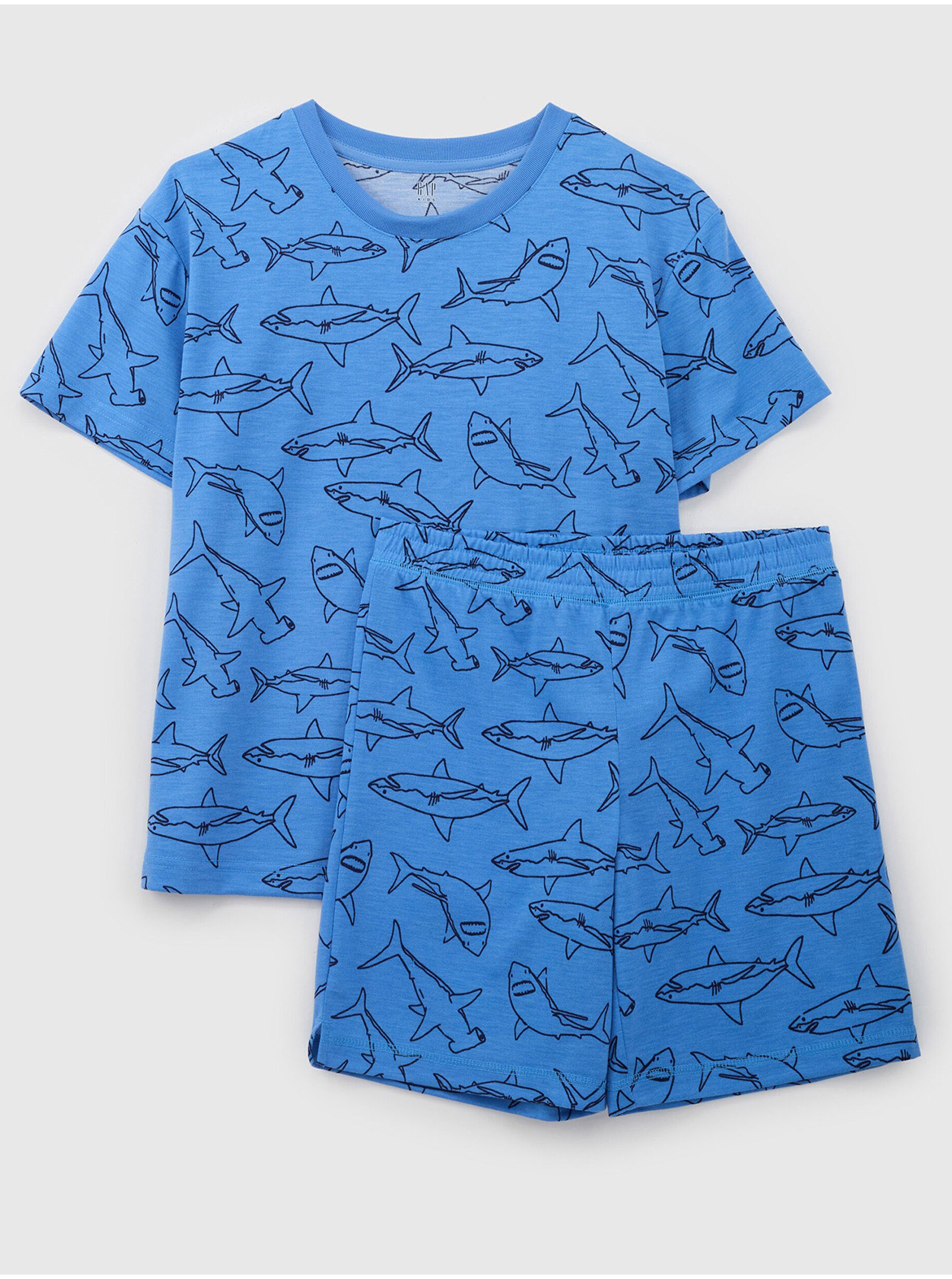 Lacno Modré chlapčenské vzorované pyžamo GAP