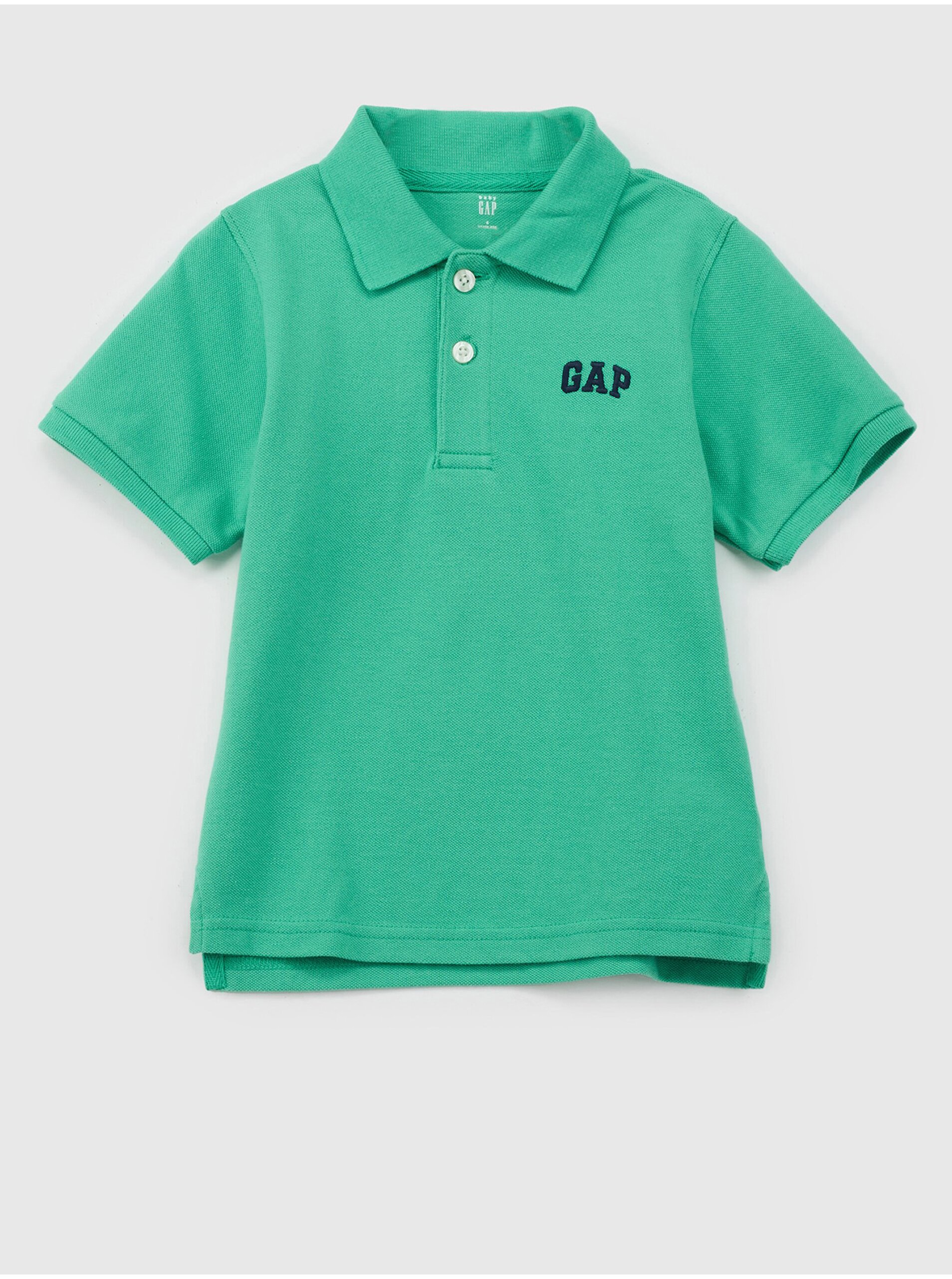 E-shop Zelené klučičí polo tričko s logem GAP
