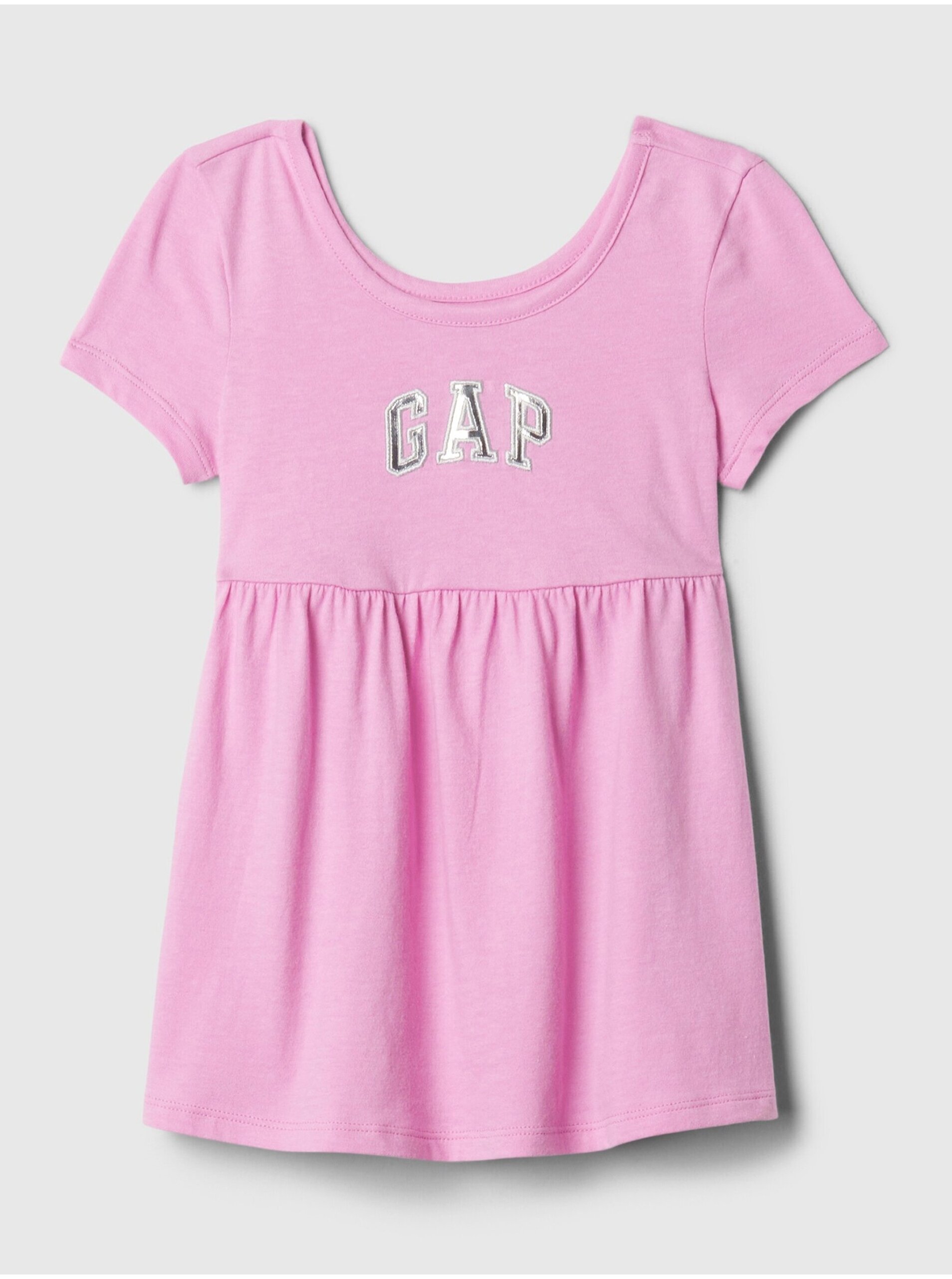 Levně Růžové holčičí letní šaty GAP