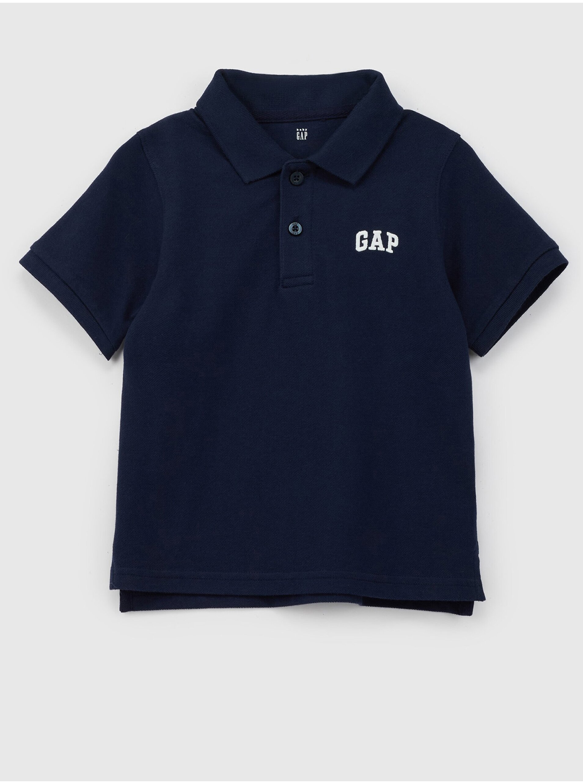 Lacno Tmavomodré chlapčenské polo tričko s logom GAP