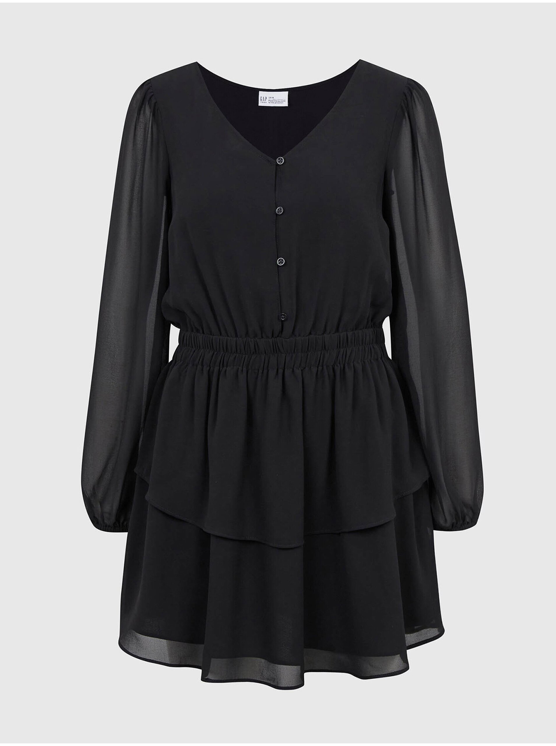 E-shop Čierne dievčenské šaty GAP