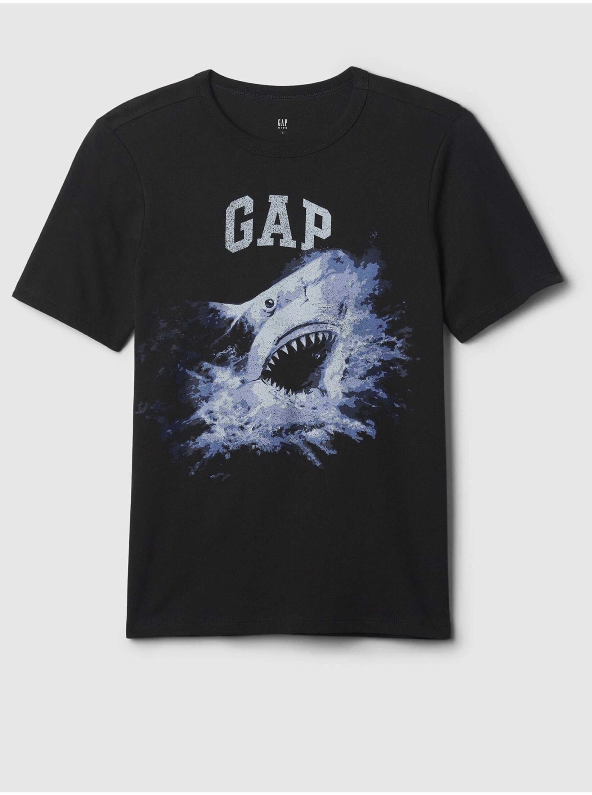 Levně Černé klučičí tričko GAP