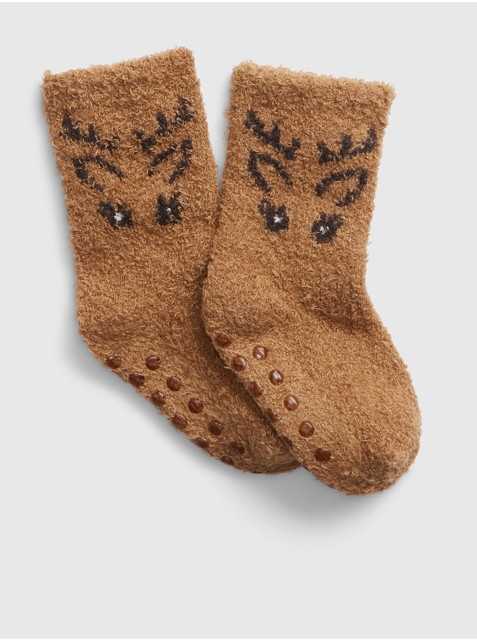 E-shop Hnědé dětské ponožky GAP