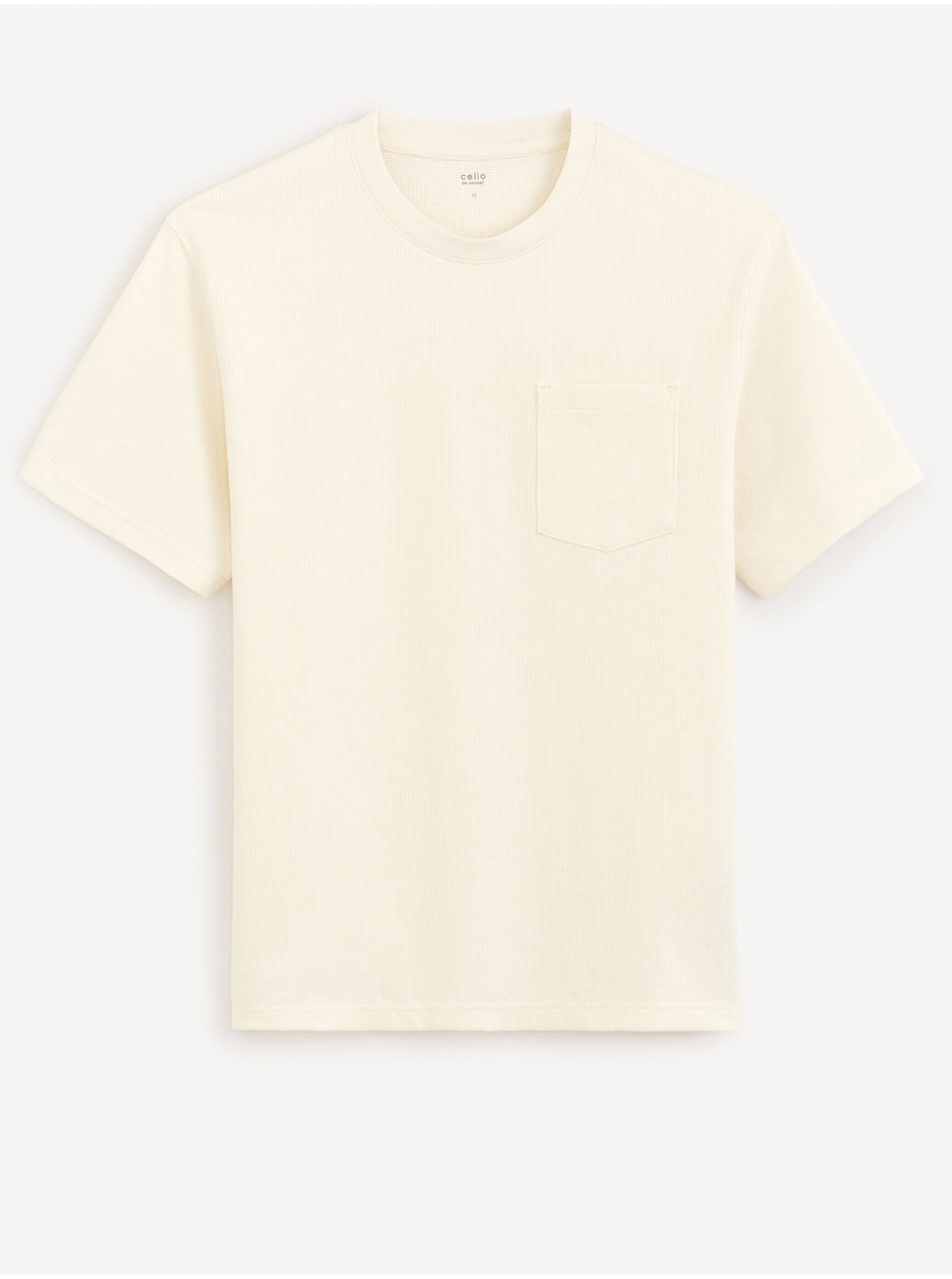 E-shop Krémové pánské tričko Celio Gedecide