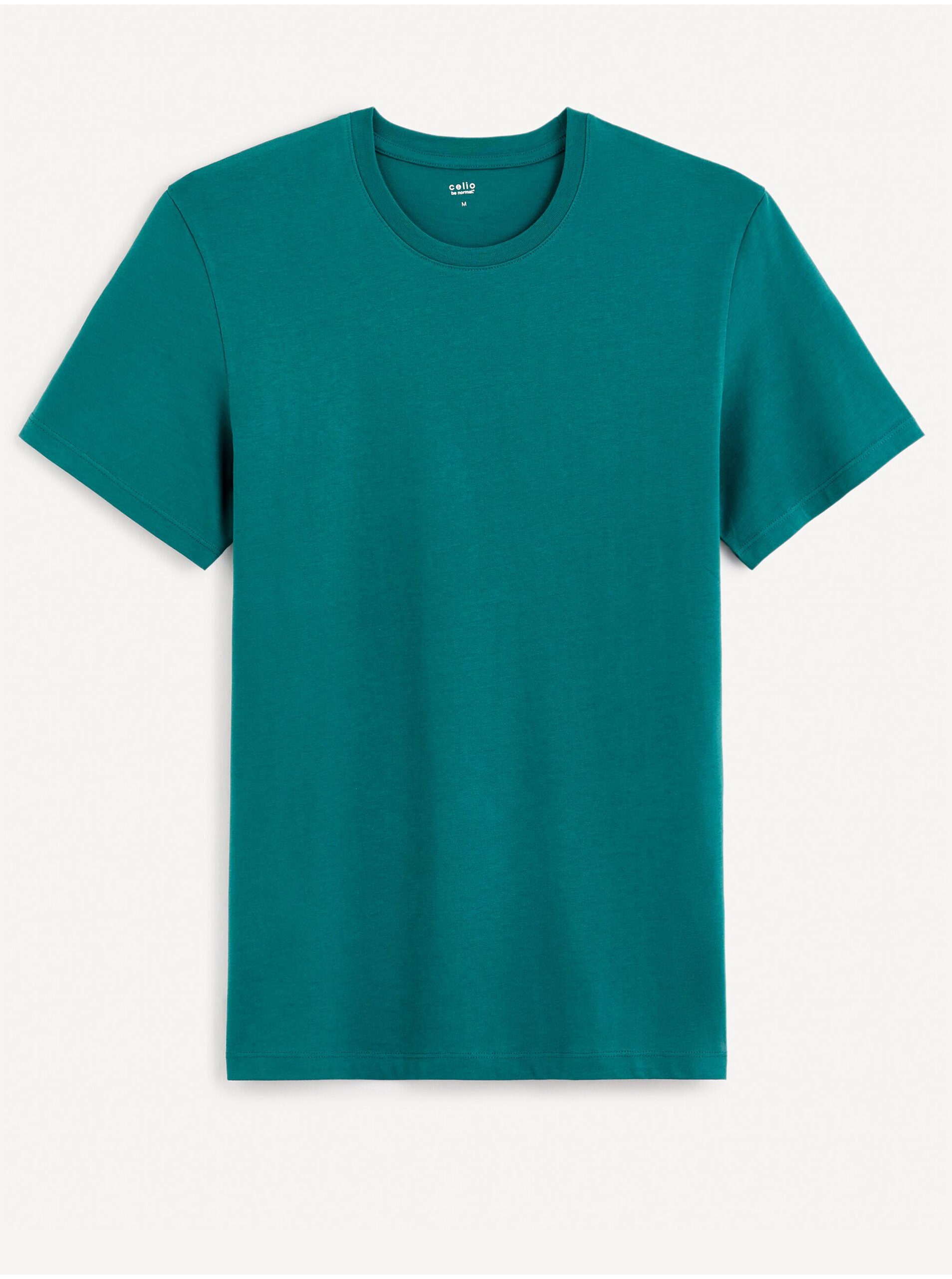E-shop Petrolejové pánské basic tričko Celio Tebase