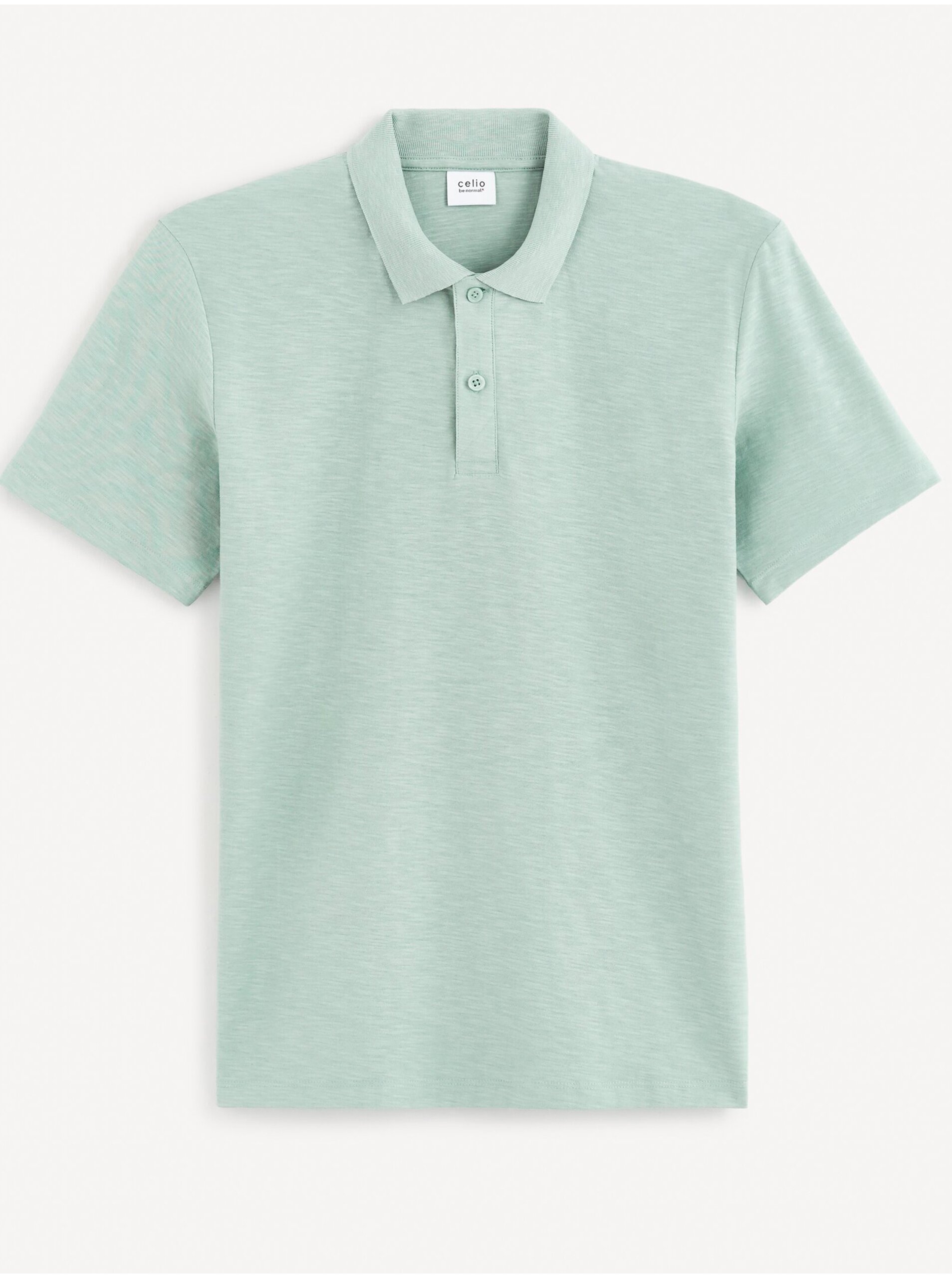 E-shop Světle modré pánské basic polo tričko Celio Feflame