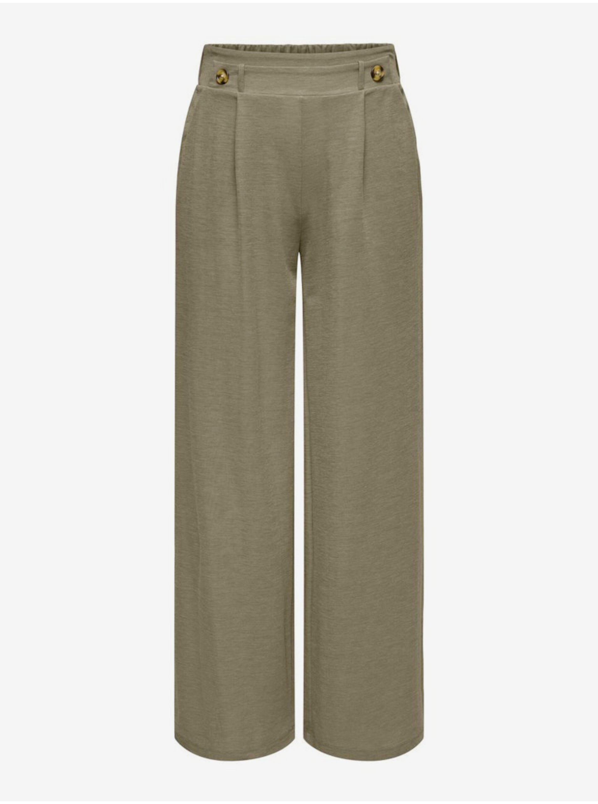 E-shop Khaki dámské široké kalhoty JDY Birdie