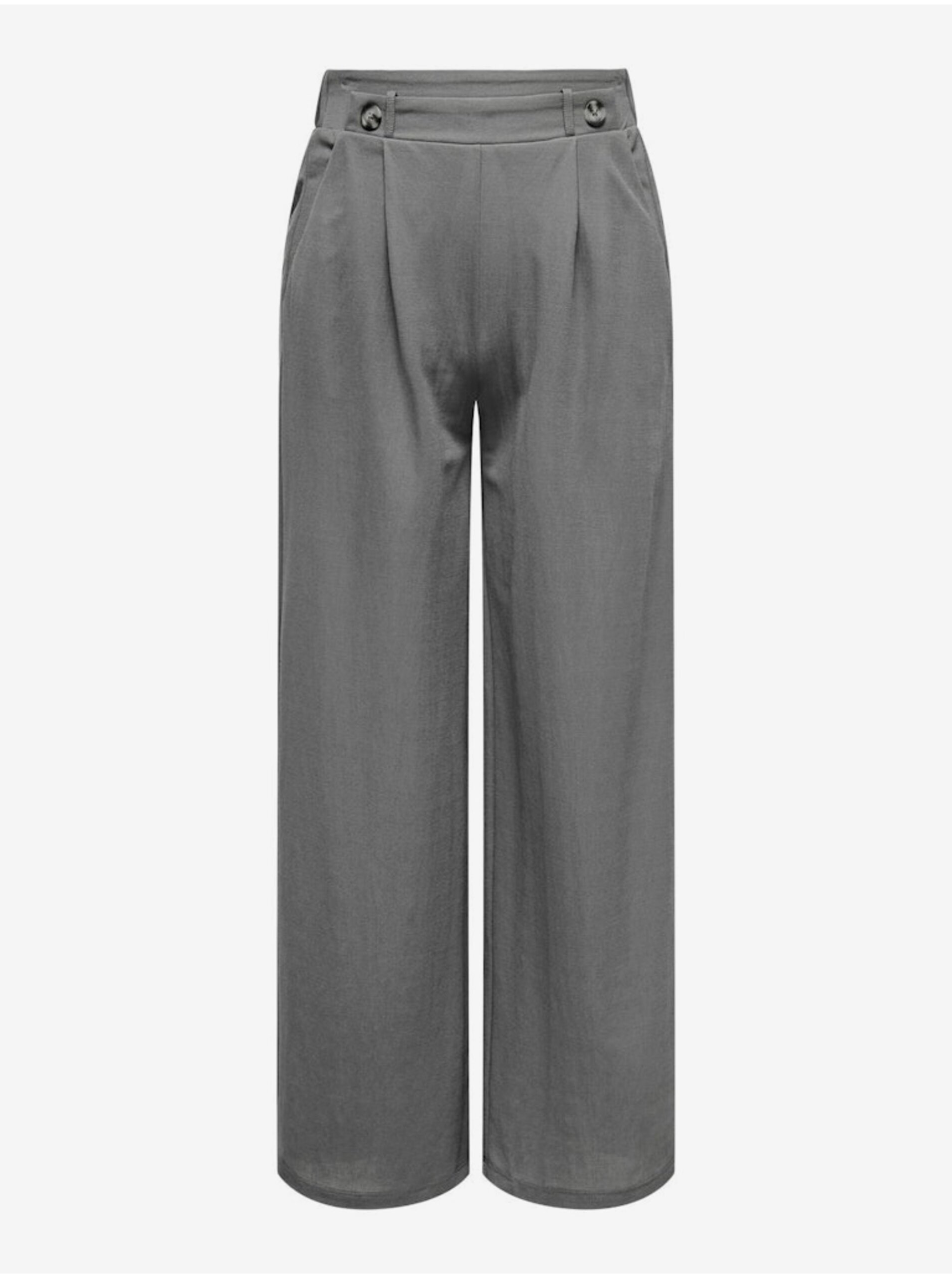 E-shop Šedé dámské široké kalhoty JDY Birdie