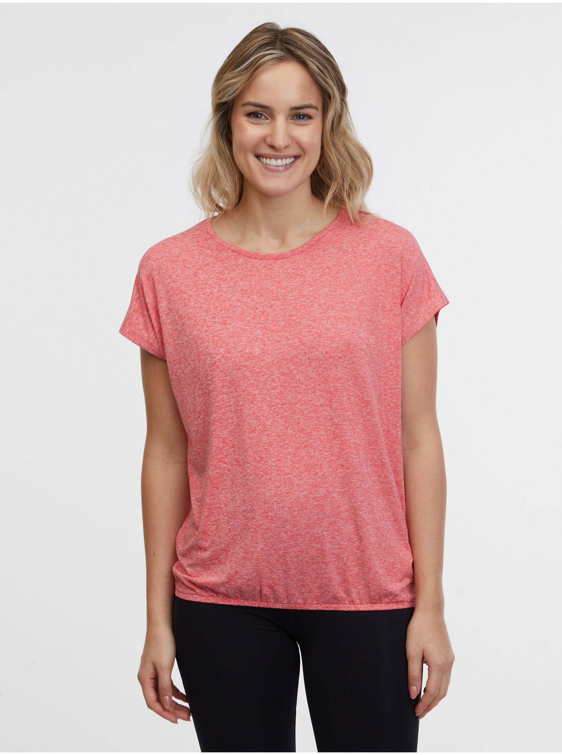E-shop Korálové dámské žíhané tričko SAM 73 Juliana