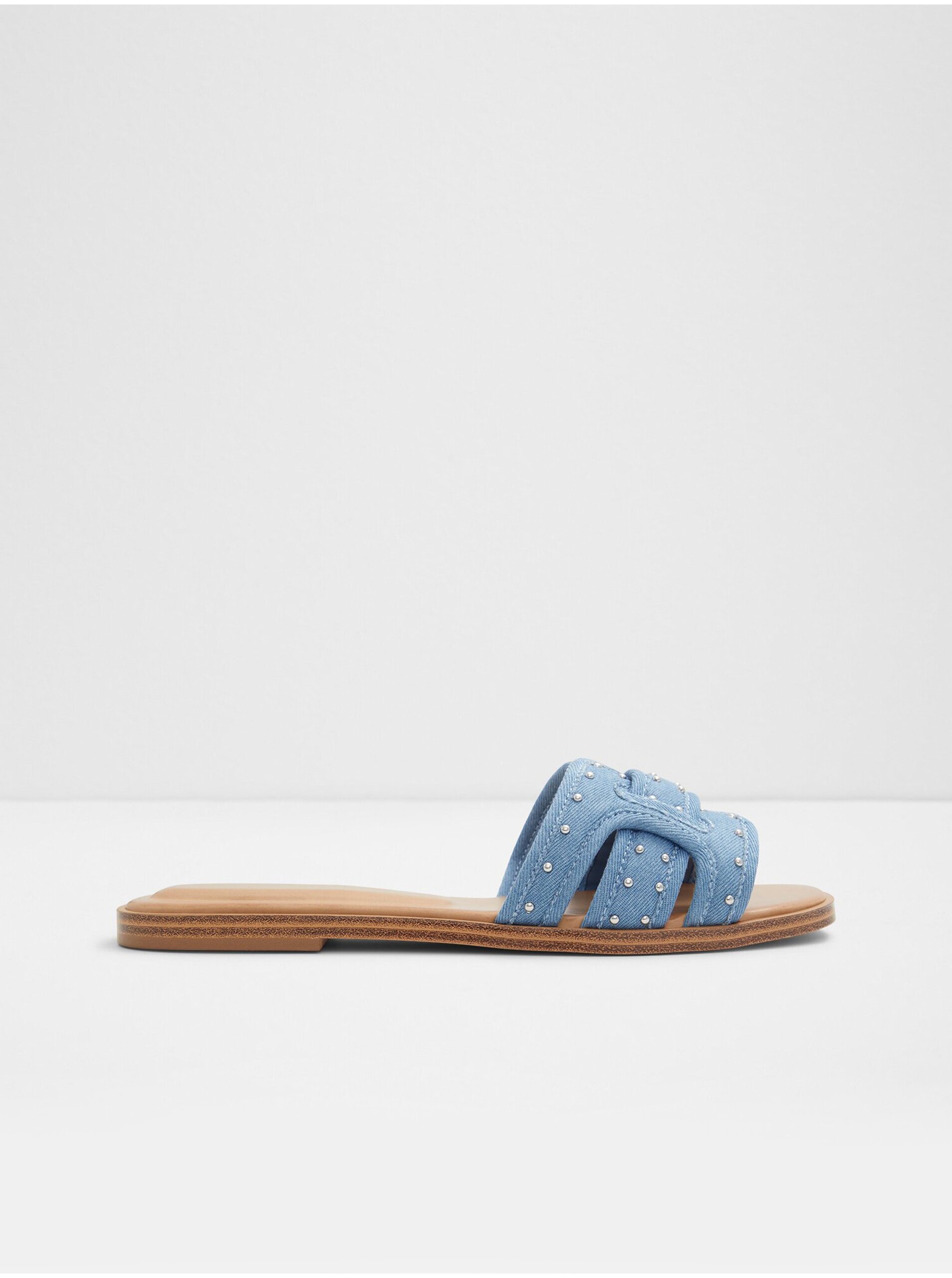 E-shop Modré dámské pantofle s ozdobnými detaily ALDO Elenaa