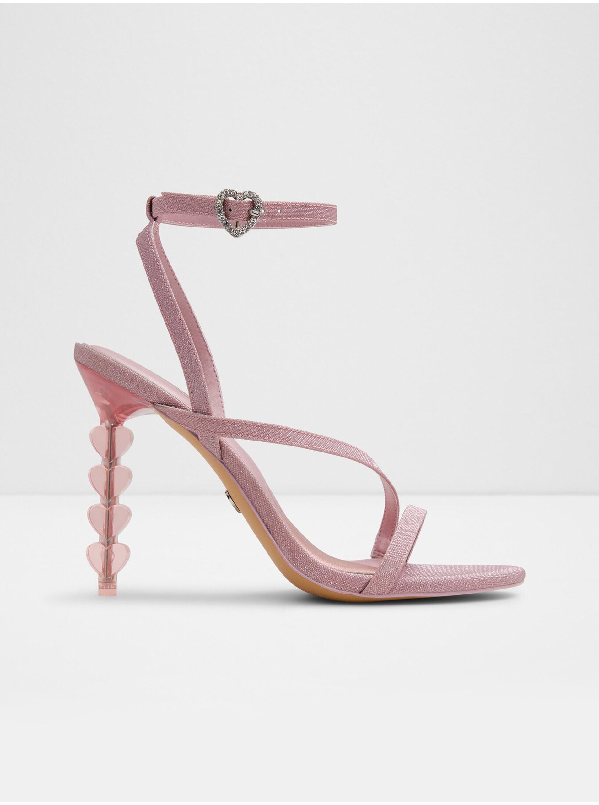 Levně Růžové dámské sandály na jehlovém podpatku ALDO Tiffania