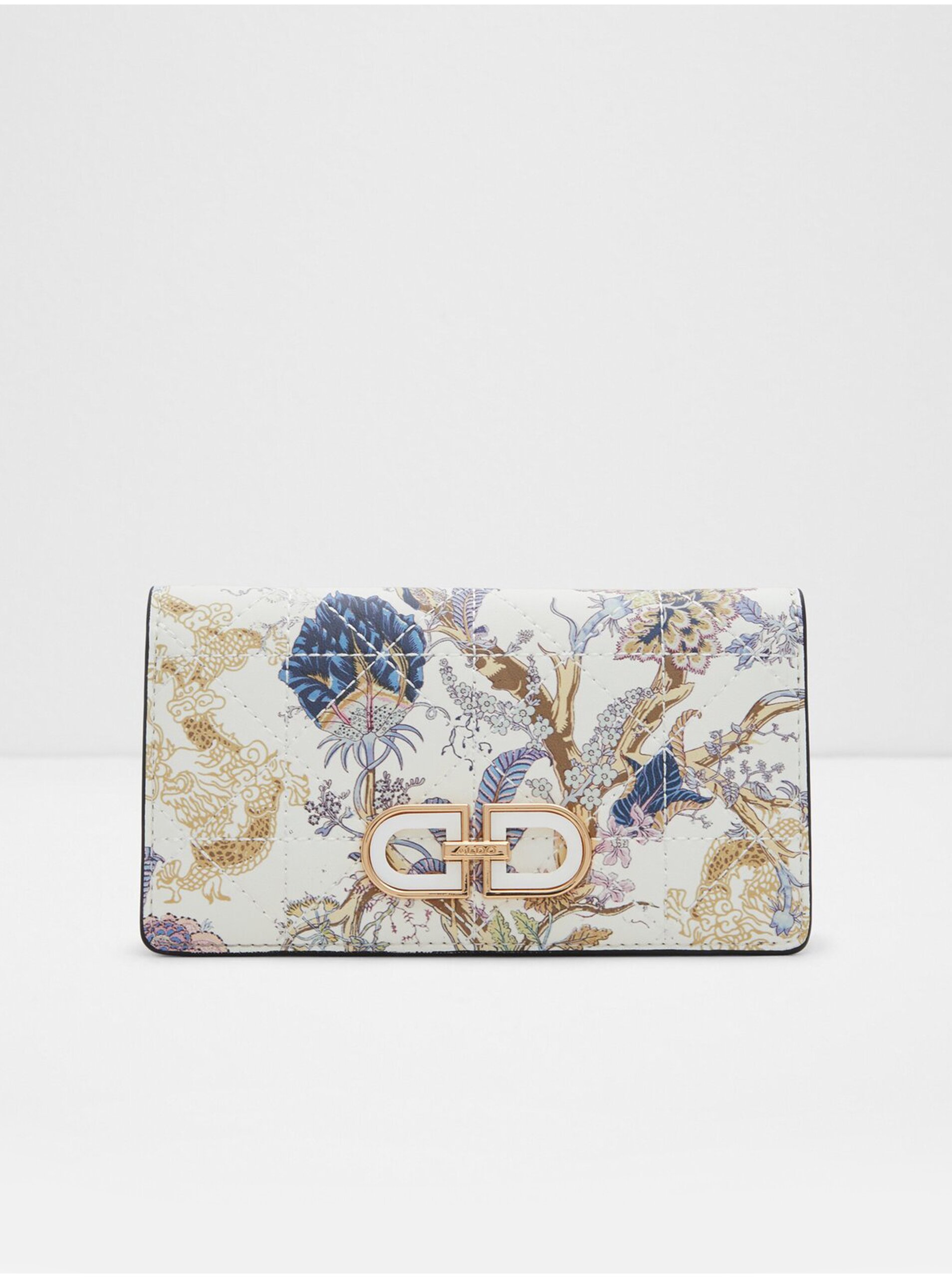 E-shop Modro-krémová dámska vzorovaná peňaženka ALDO Nanalet