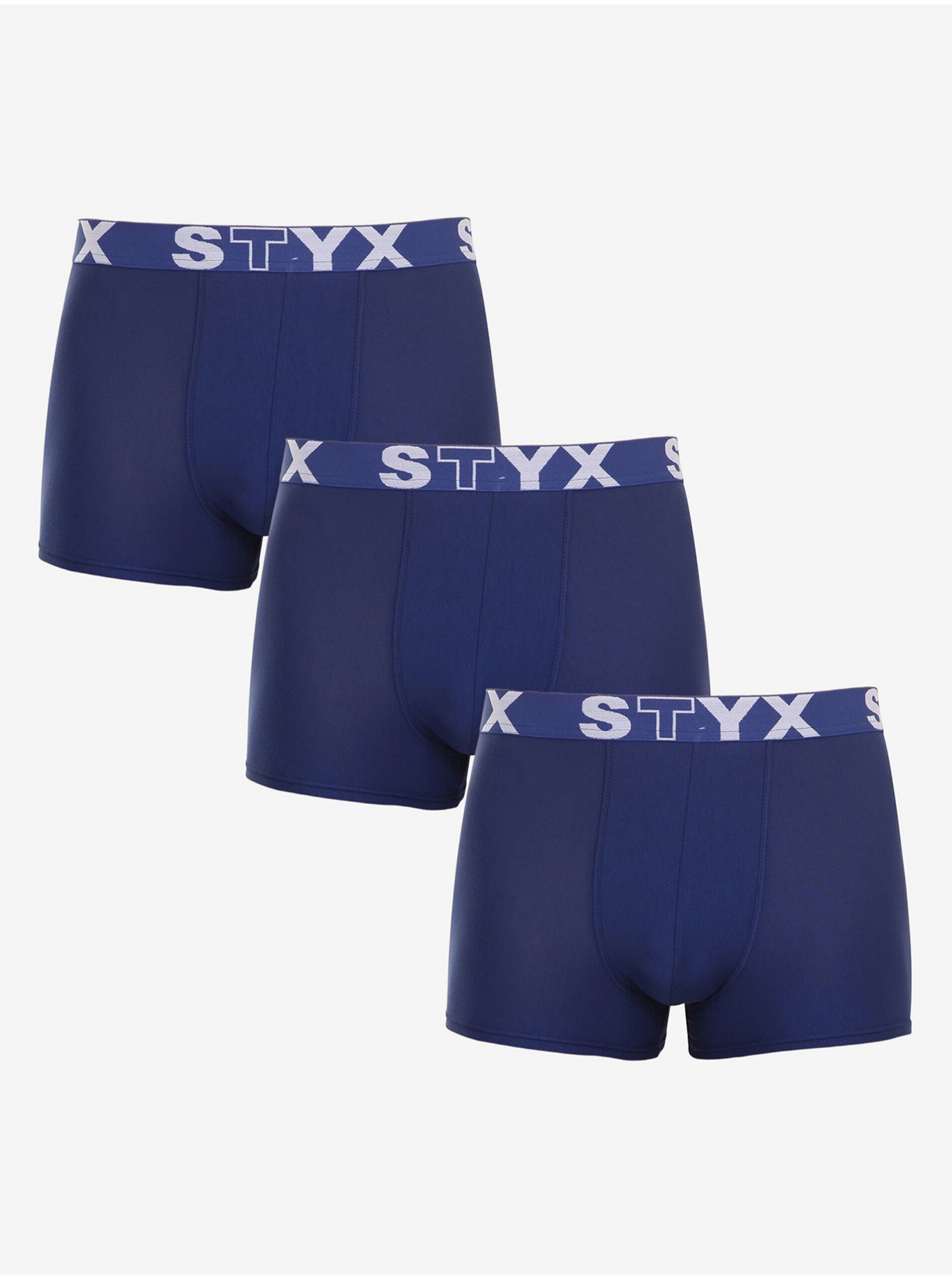 Levně Sada tří pánských boxerek v tmavě modré barvě STYX