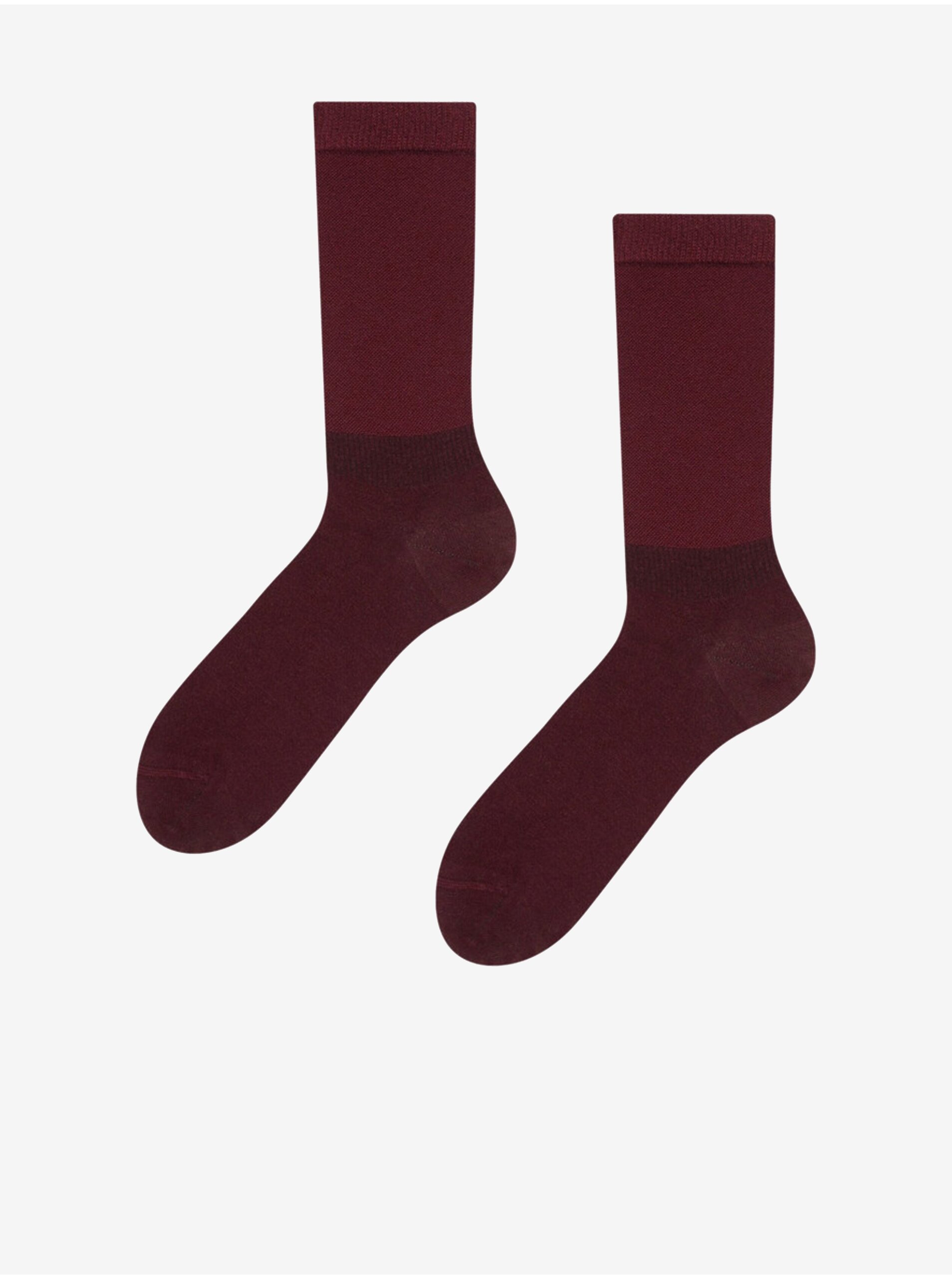 Levně Vínové dámské veselé ponožky Dedoles