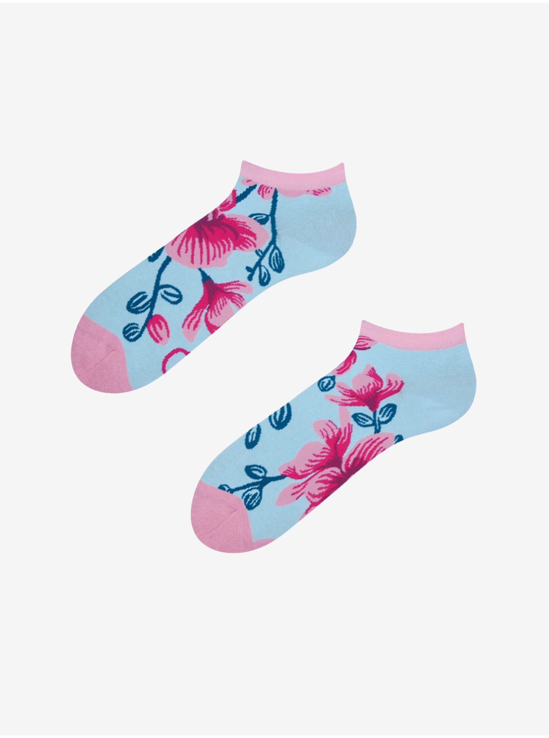 Levně Růžovo-modré veselé ponožky Dedoles Orchidej