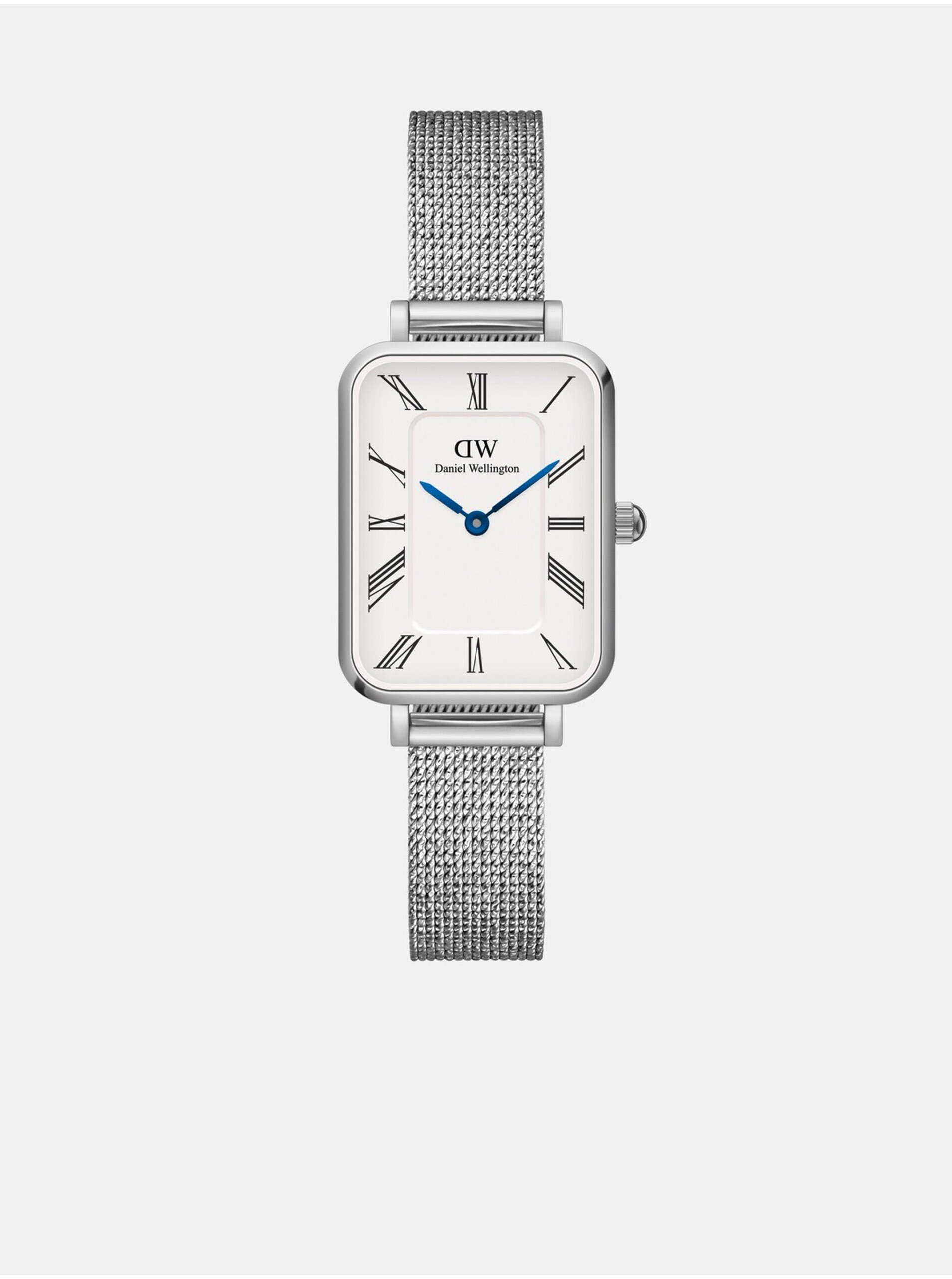 E-shop Stříbrné dámské hodinky Daniel Wellington mesh Quadro Sterling