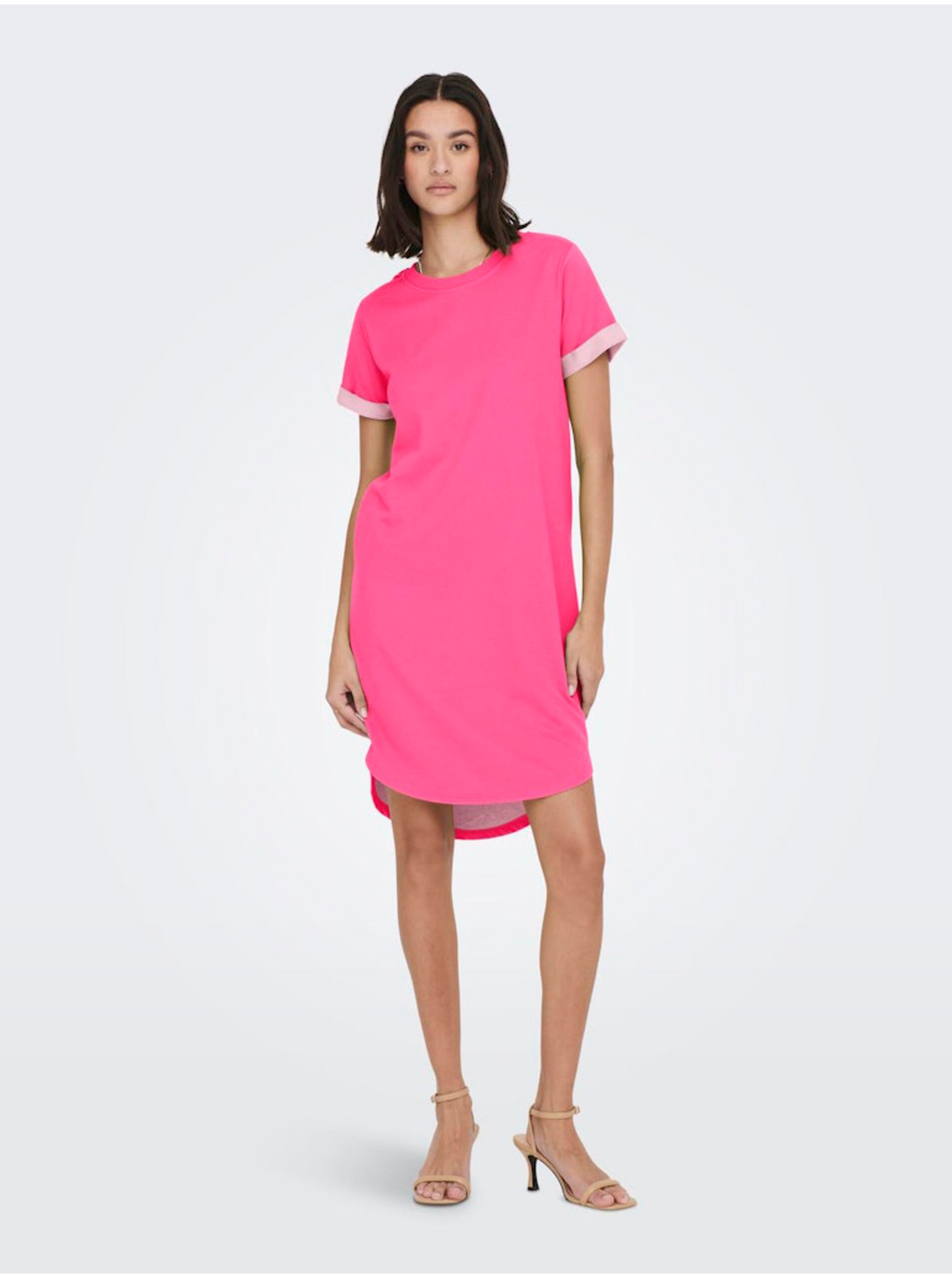 E-shop Růžové dámské mikinové šaty JDY Ivy