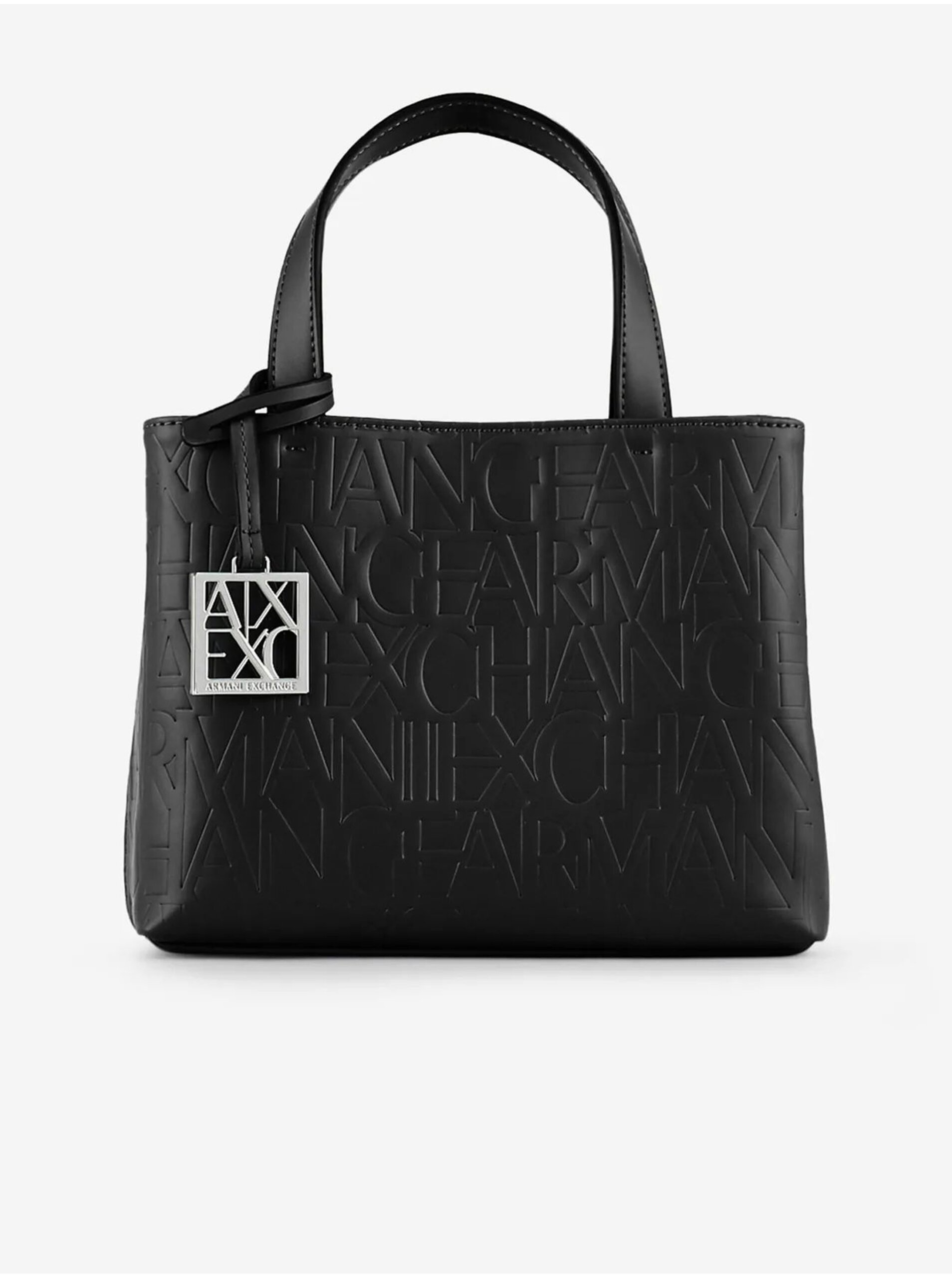 E-shop Čierna vzorovaná kabelka Armani Exchange