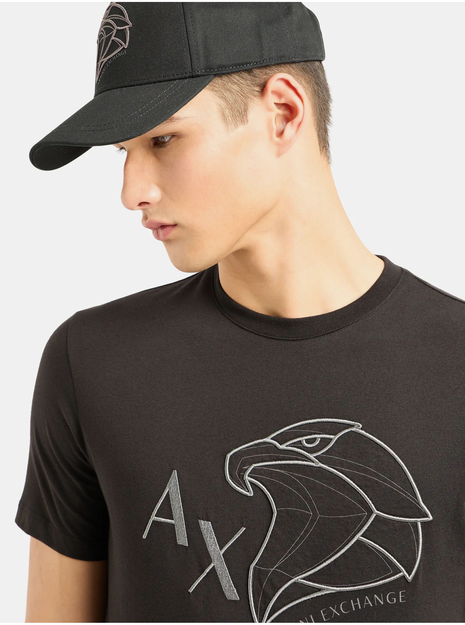 Černé pánské tričko Armani Exchange