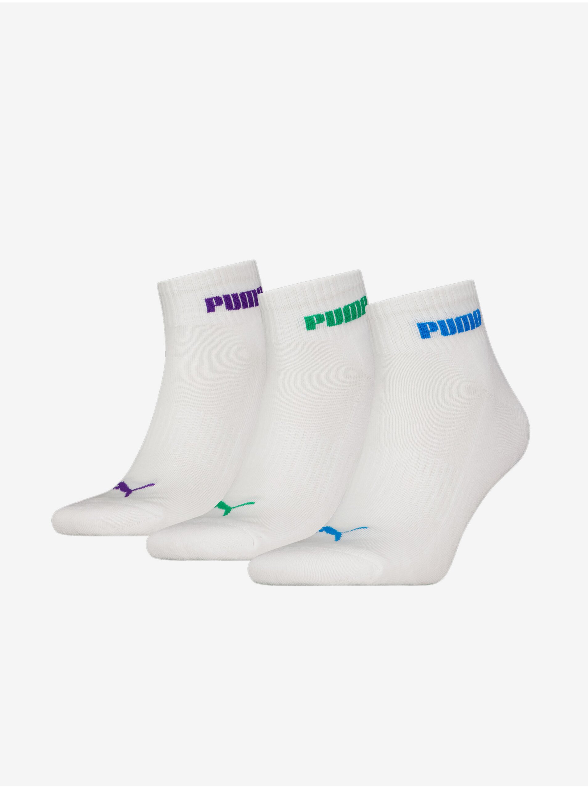 Levně Sada tří párů sportovních ponožek PUMA New Generation