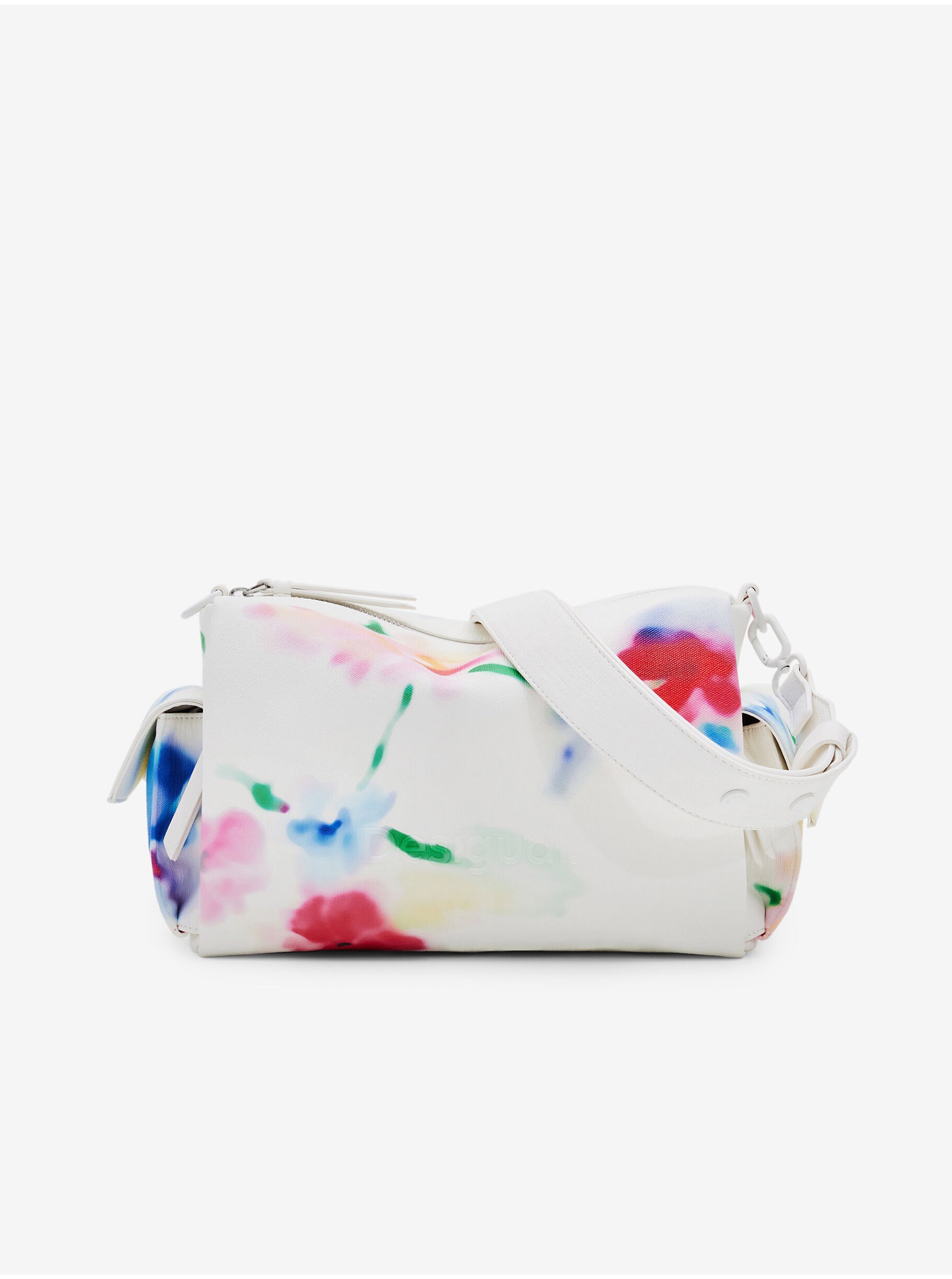 E-shop Bílá dámská květovaná kabelka Desigual Habana